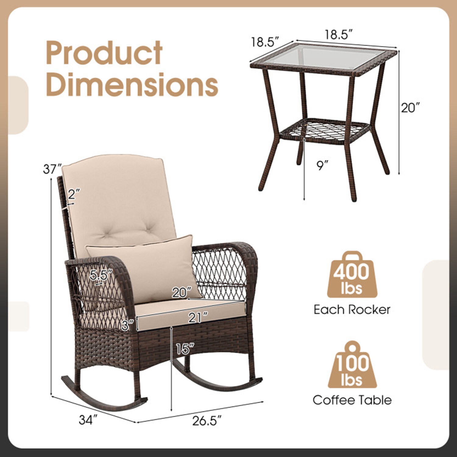 Mondawe 0529-HY Patio-Conversation-Sets - View #8