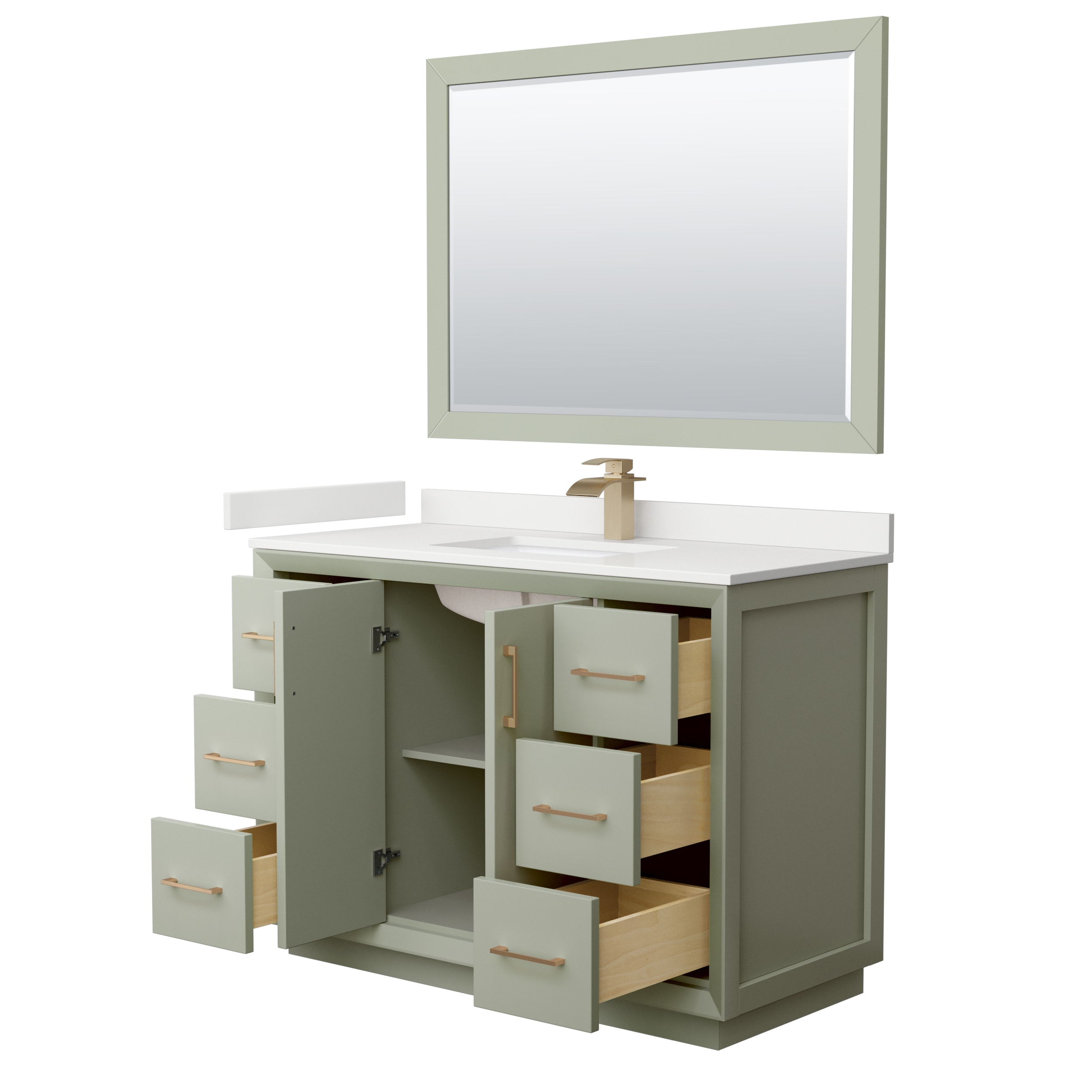 Wyndham Collection WCF414148SLZWQUNSM46 Bath-Vanity-Combo - View #2
