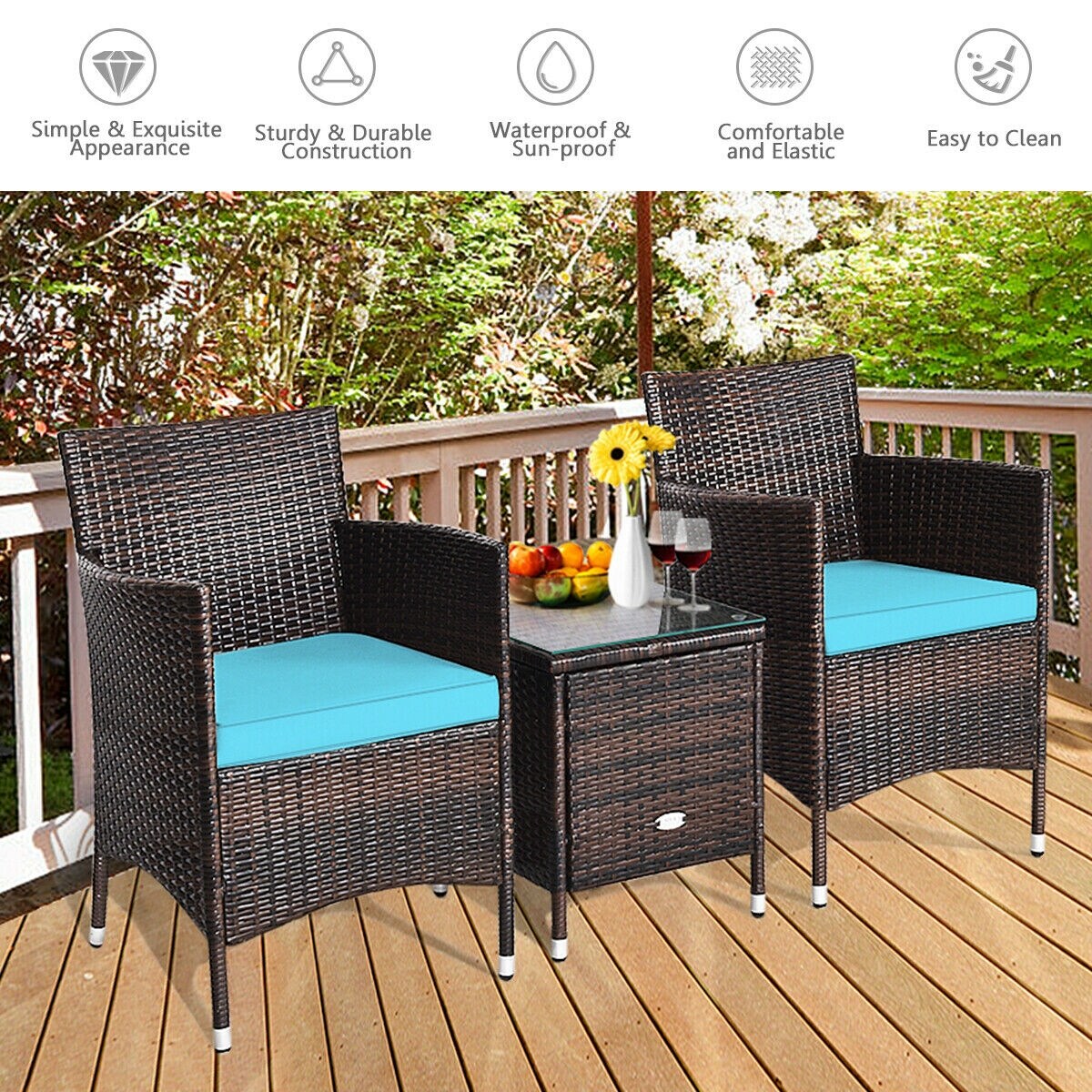 Forclover HBV-850TU Patio-Conversation-Sets - View #6