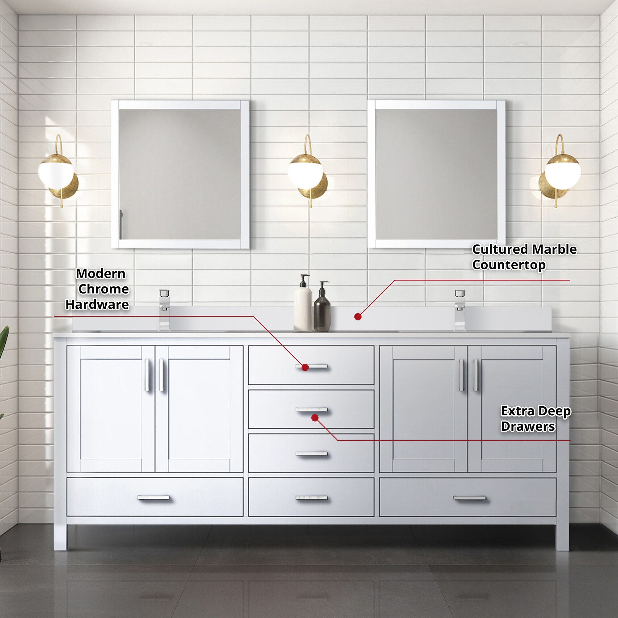 Lexora LVJ80DA311 Bath-Vanity-Combo - View #4