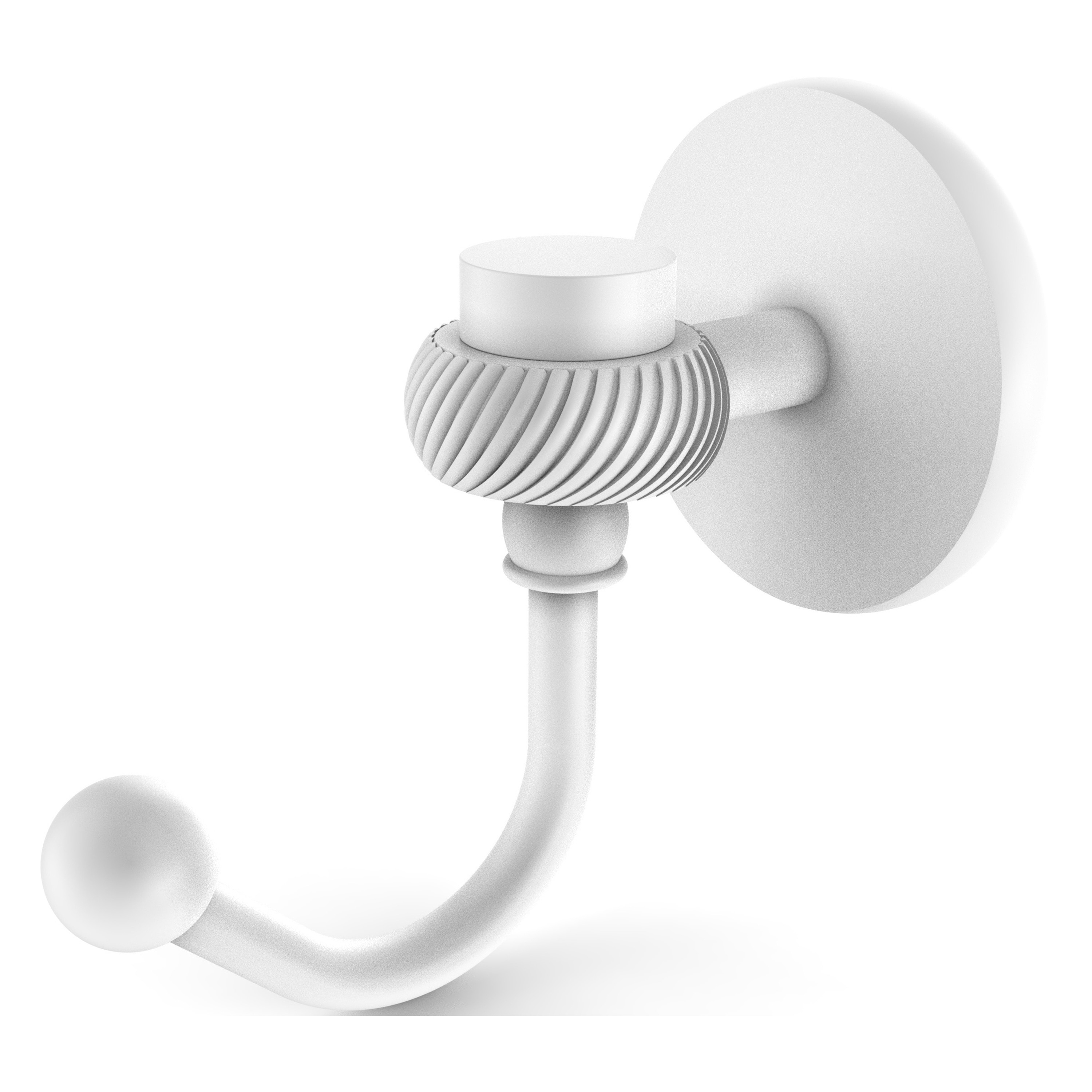 Allied Brass 7120T-WHM Satellite Orbit One Matte White Single -Hook Wall mount Towel Hook