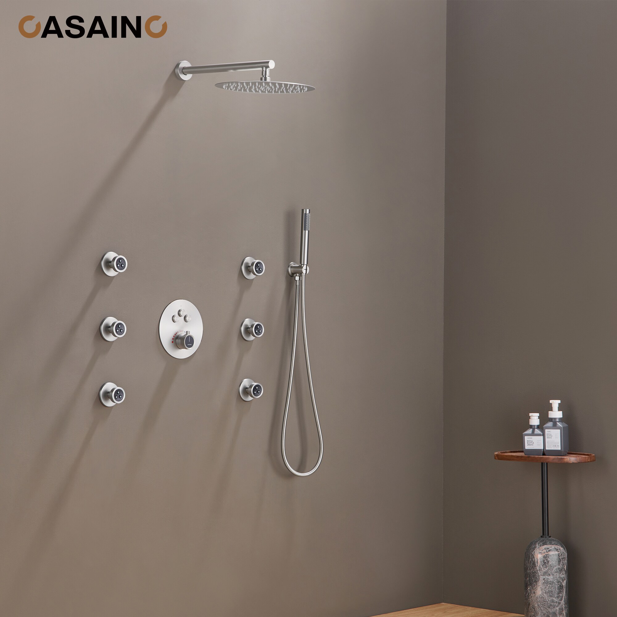 CASAINC CS6224-12BN Showerhead-Bar-Panels - View #2