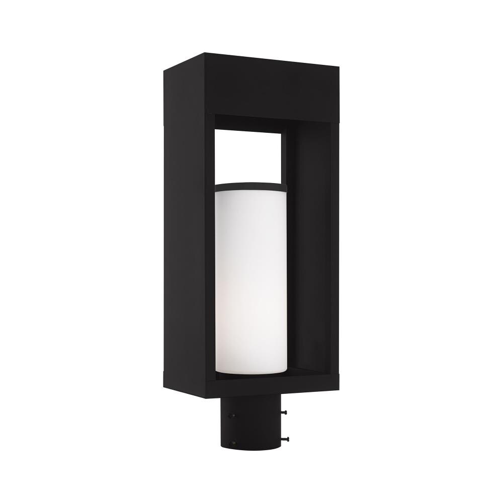 Livex Lighting 20985-04 Bleecker 20-in Black Modern/Contemporary Outdoor Light Post Lantern