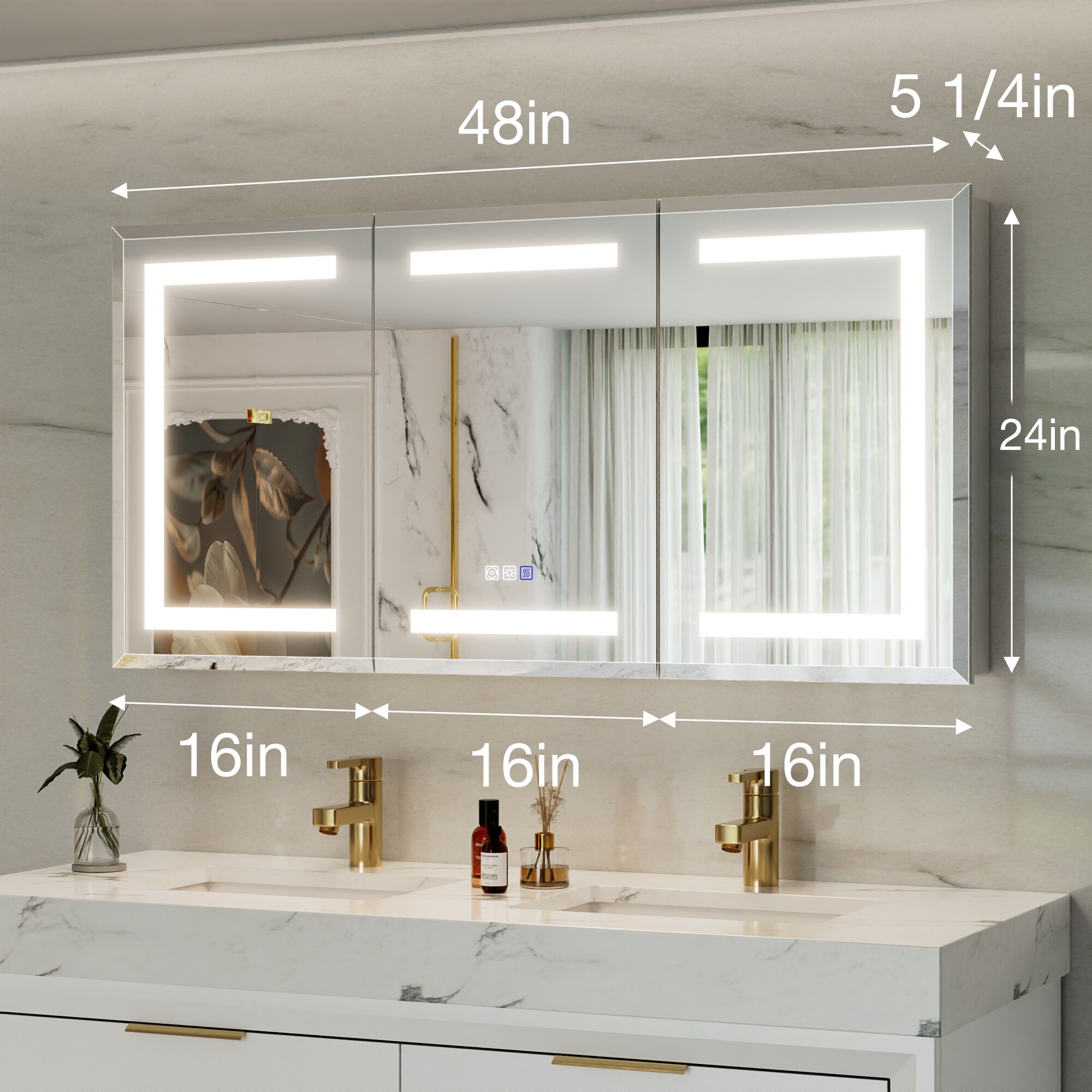 CALVON CAH-V4824D Bathroom-Medicine-Cabinets - View #3