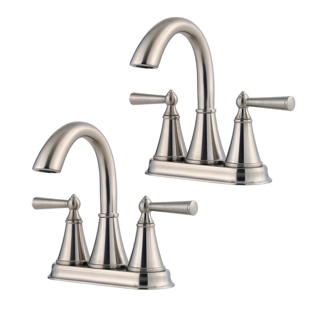 1.2gpm Pfister LG48-GL0K Saxton 2-Handle 4 Centerset Bathroom Faucet in Brushed Nickel