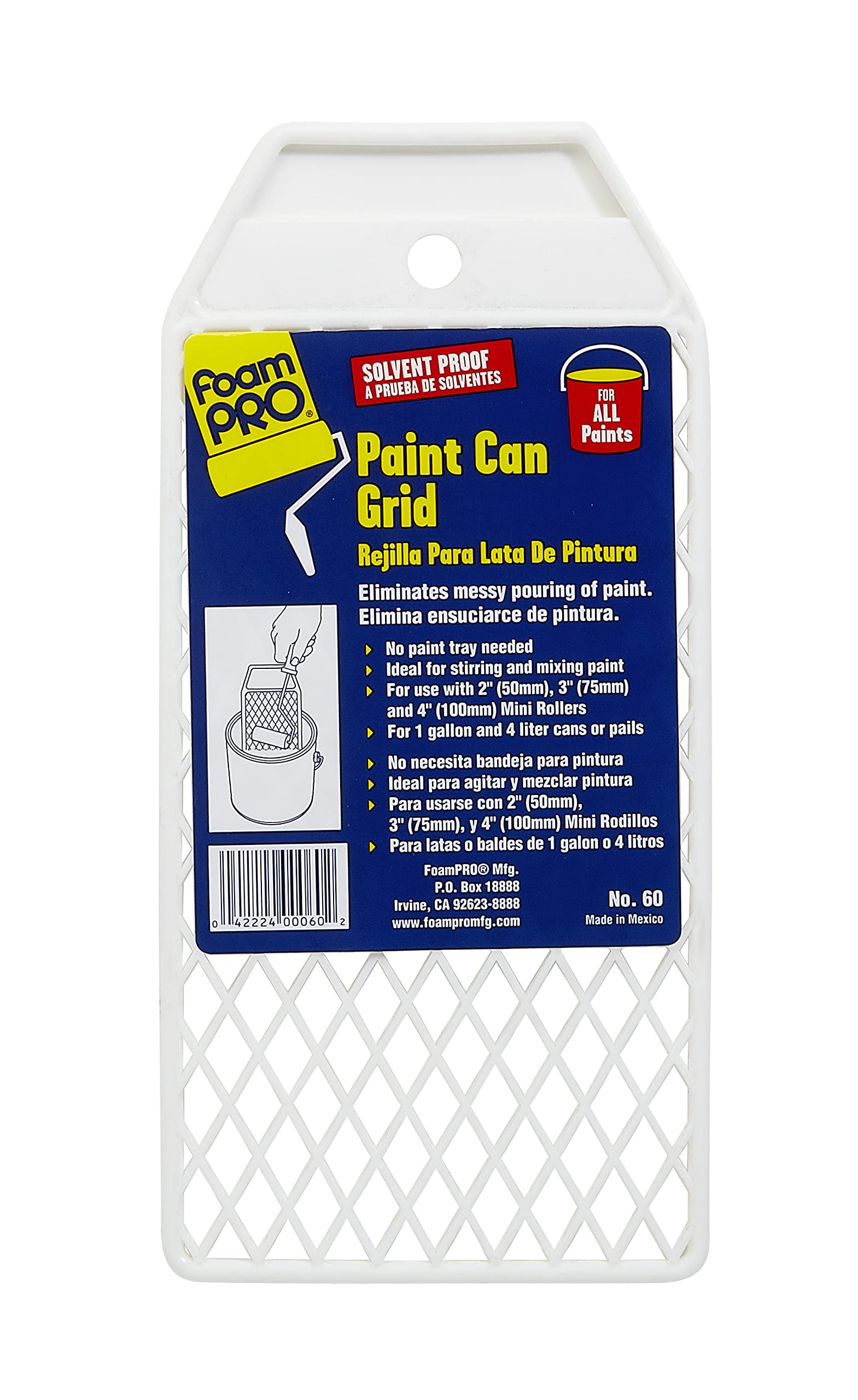 FoamPRO  60 Paint Can Grid 1-Gallon 10 x 4 in 1/4 in Thick White