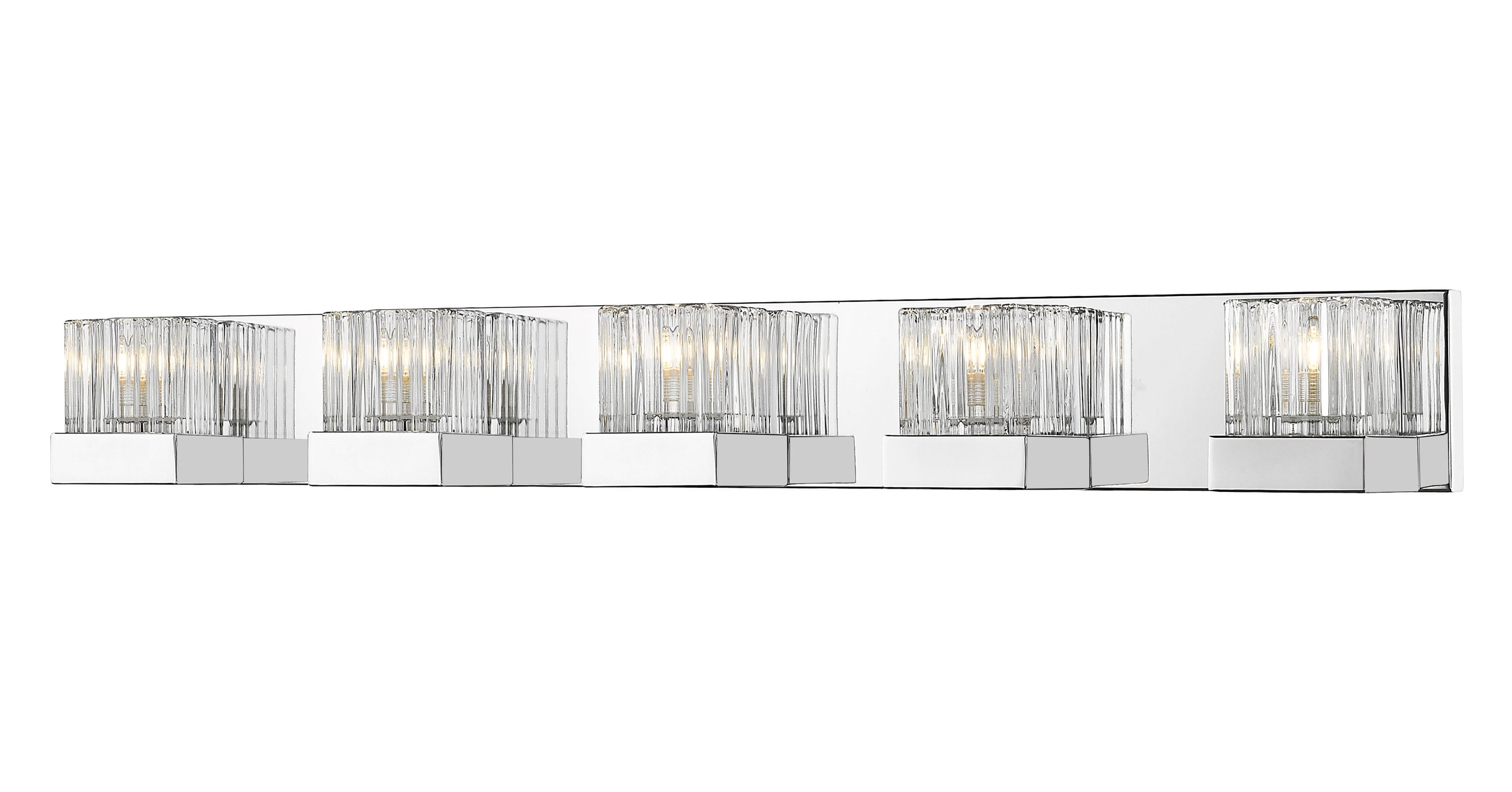 Z-Lite 468-5V-CH-LED Fallon 34-in 5-Light Chrome LED Modern/Contemporary Vanity Light