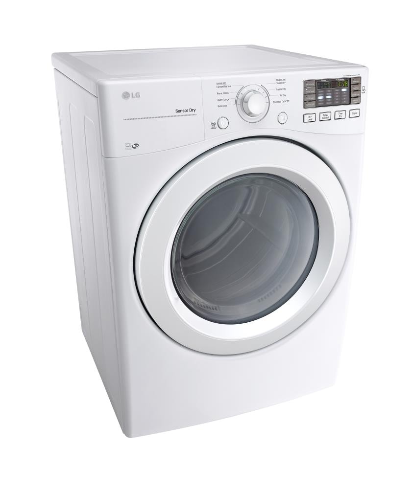 LG 7.4-cu ft Stackable Electric Dryer (White) ENERGY STAR at Lowes.com