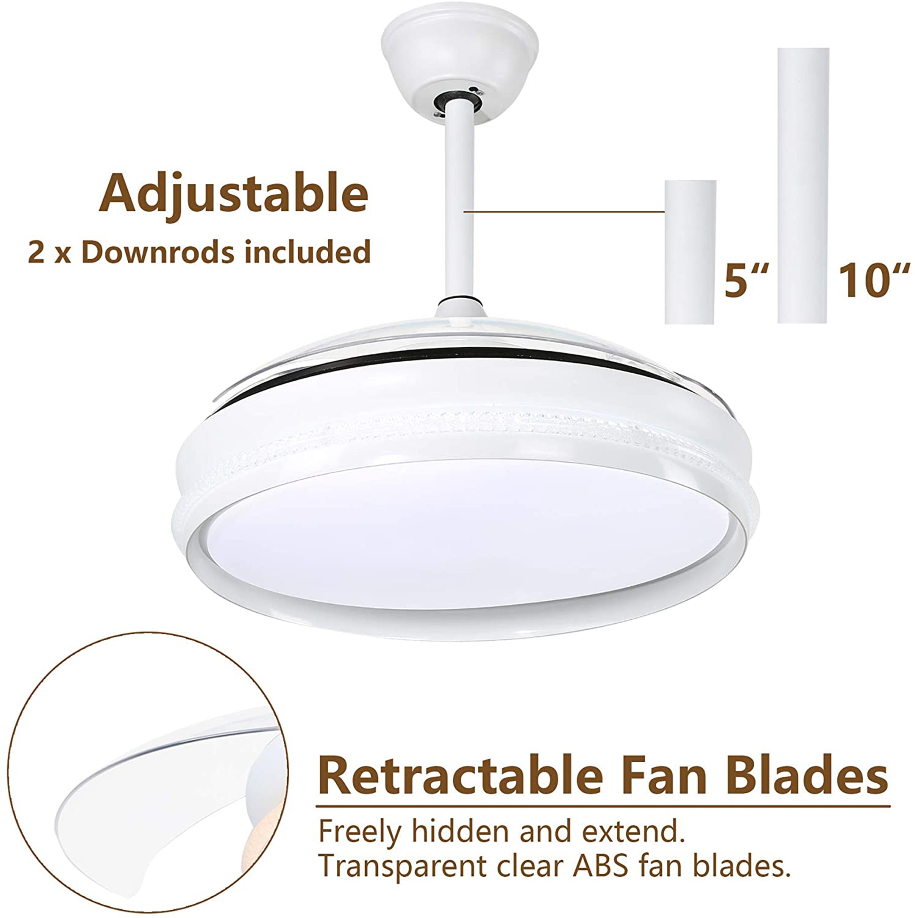 Oaks Decor BD4251-W Ceiling-Fans - View #5