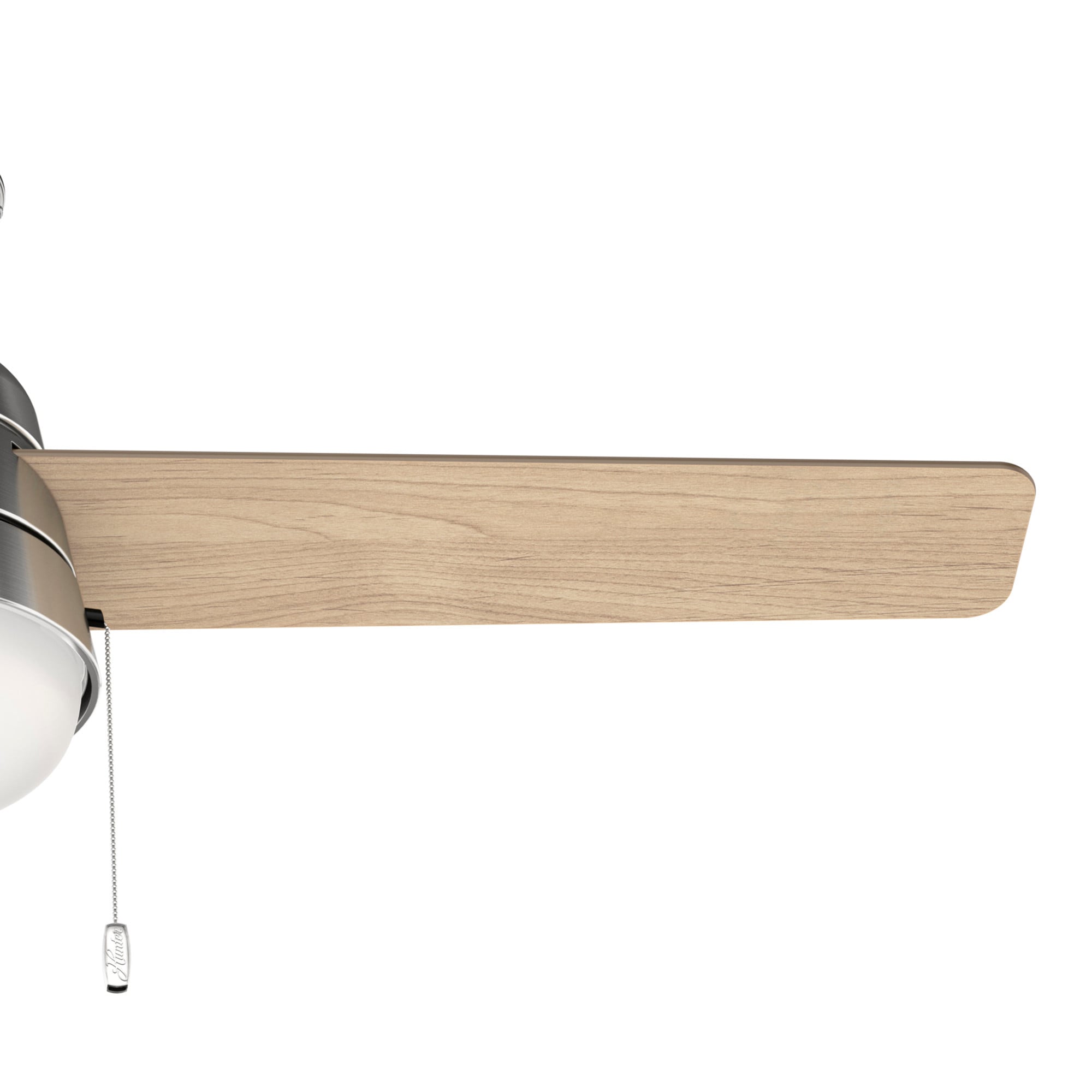52'' Brushed Nickel Ceiling Fan with LED Light and Reversible Blades