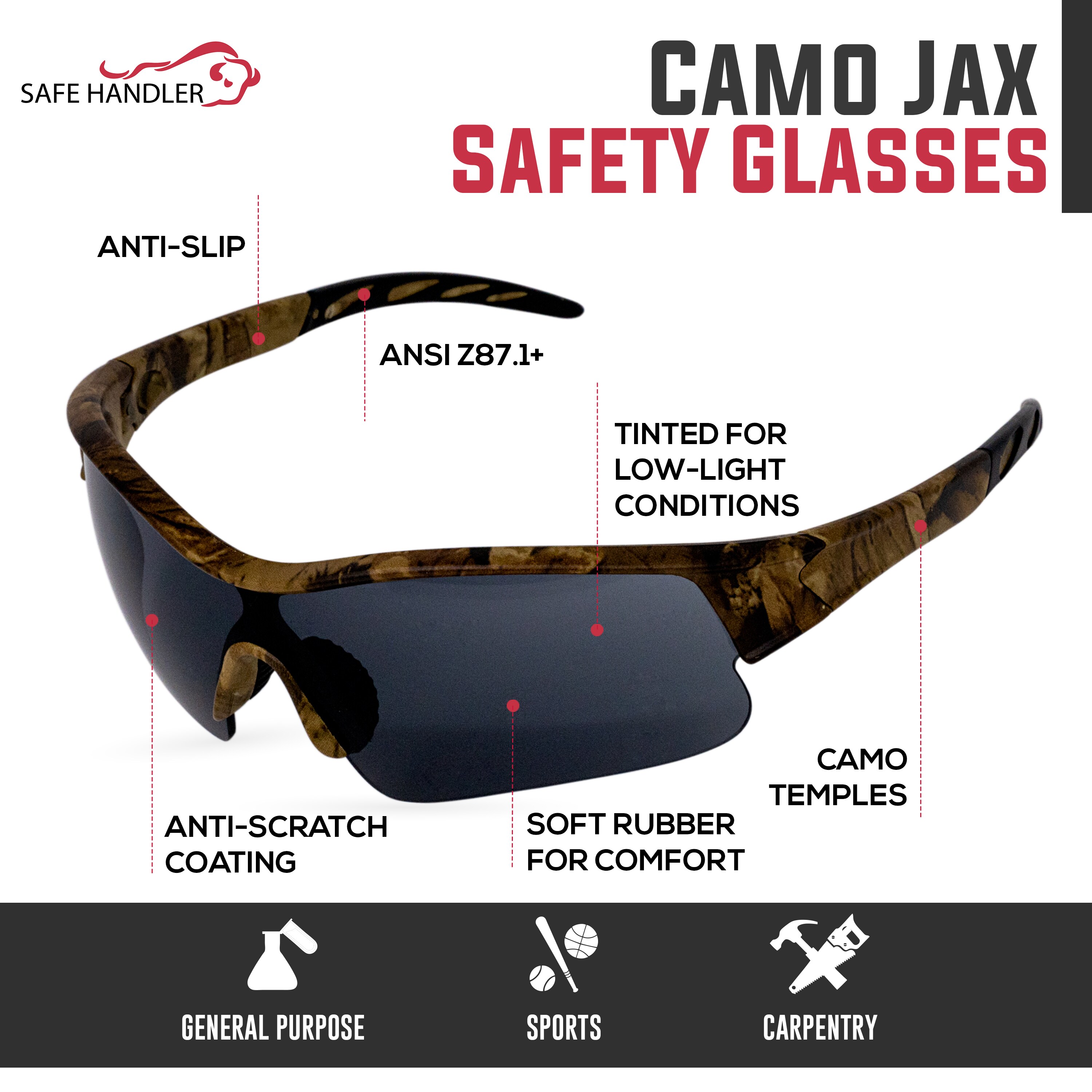 BISON LIFE SH-CXSG-BKLCMT-23-2 Protective-Eye-Wear - View #2
