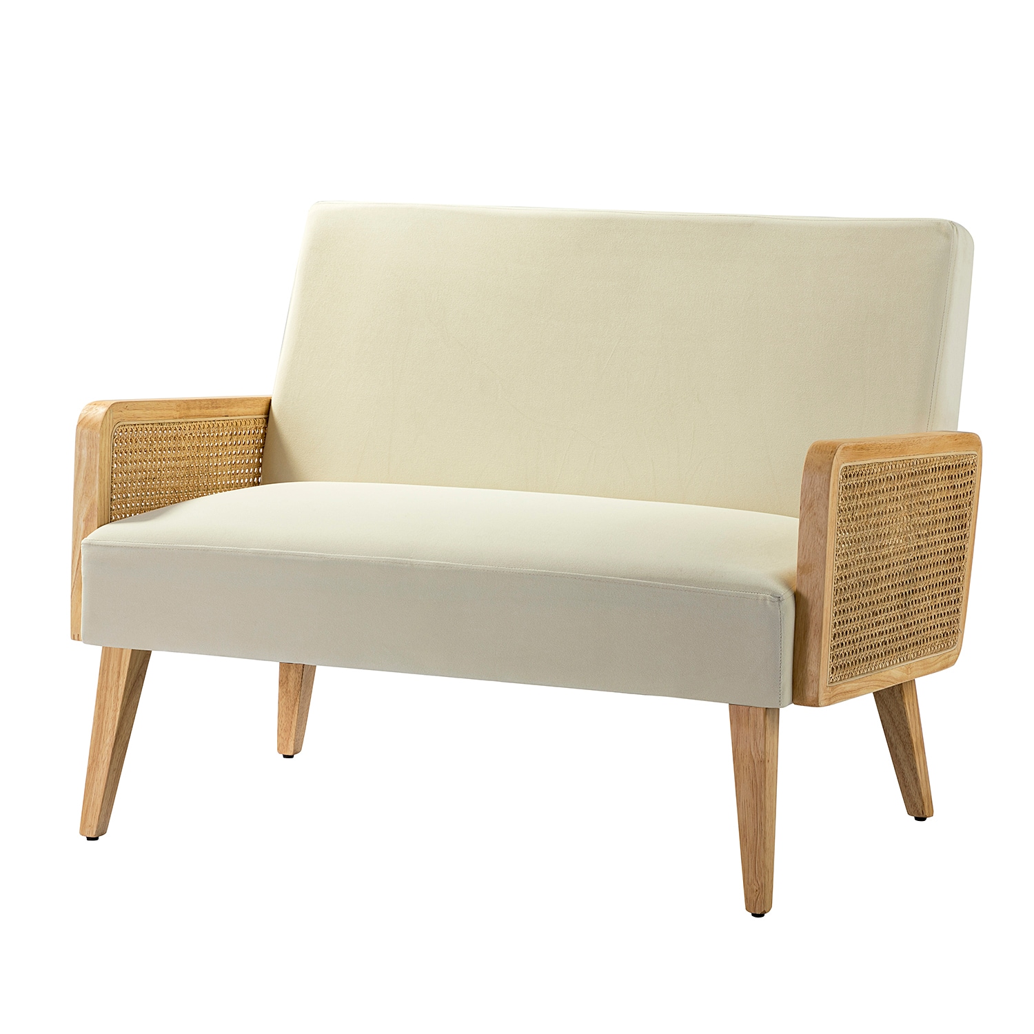14 Karat Home CHS0045-BEIGE 43.7-in Farmhouse BEIGE Loveseat