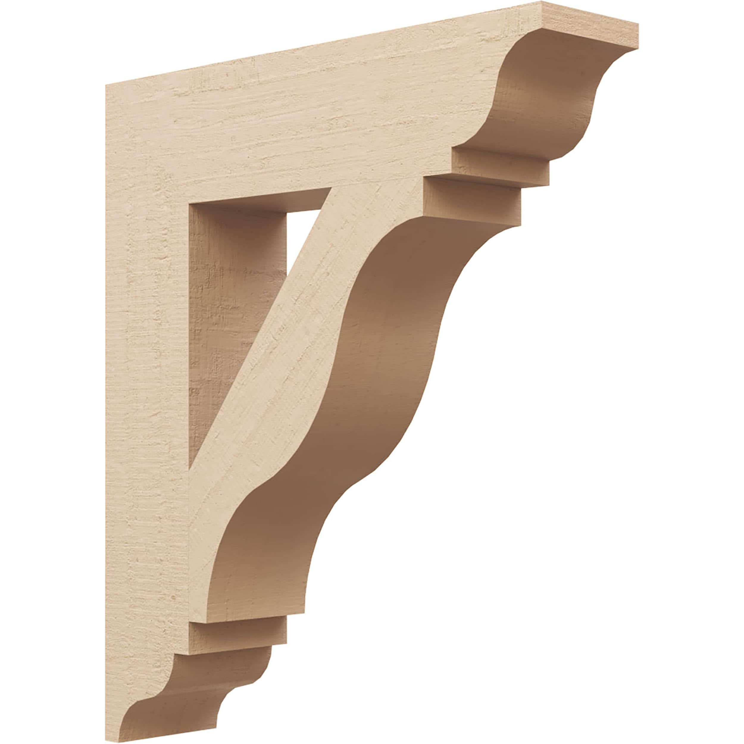 Ekena Millwork 2116874 Funston Rough Cedar Woodgrain TimberThane 5-1/2-in x 28-in x 24-in Brown Urethane Standard bracket