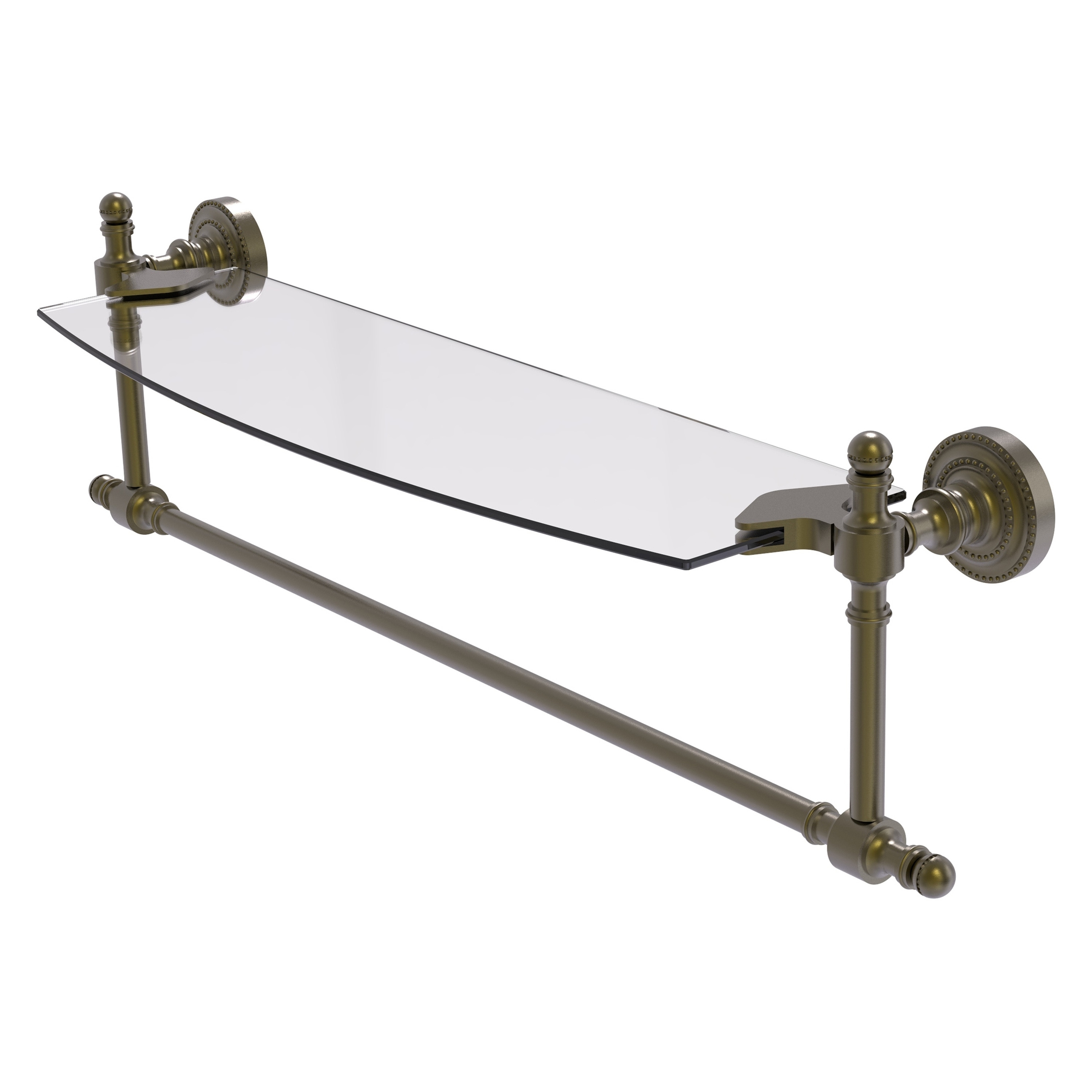 Allied Brass RD-33TB/18-ABR Retro Dot Antique Brass Wall mount Bathroom Shelf ( 18-in x 5-in x 5-in )