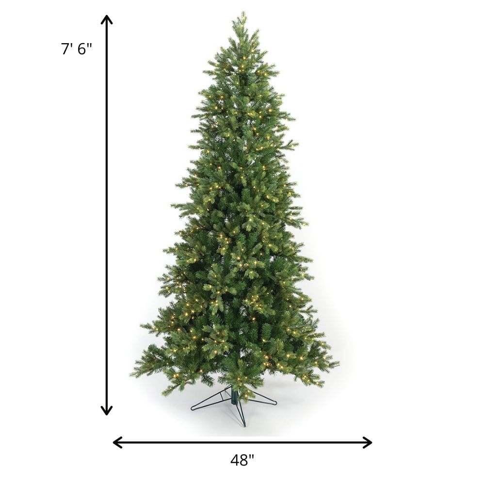 Sullivans 7.5-ft Pine Pre-lit Slim Artificial Christmas Tree with LED ...