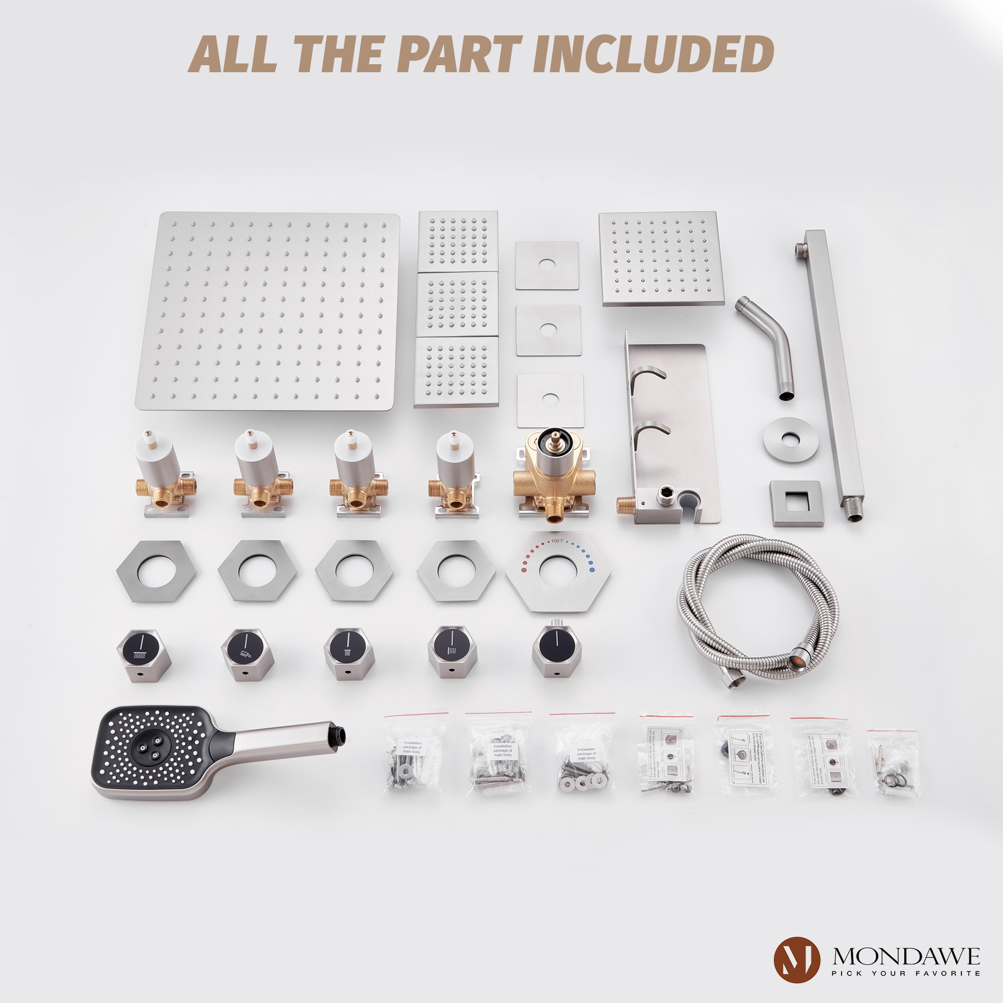 Mondawe MD-BN-6105 Showerhead-Bar-Panels - View #13