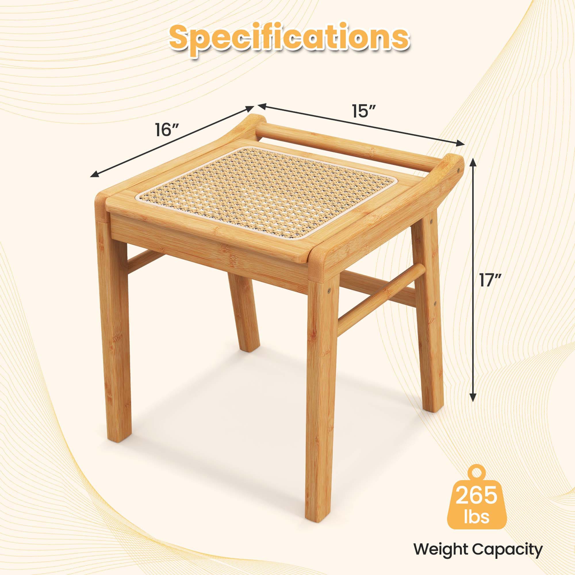 Costway CLS00038 Vanity-Stools - View #2