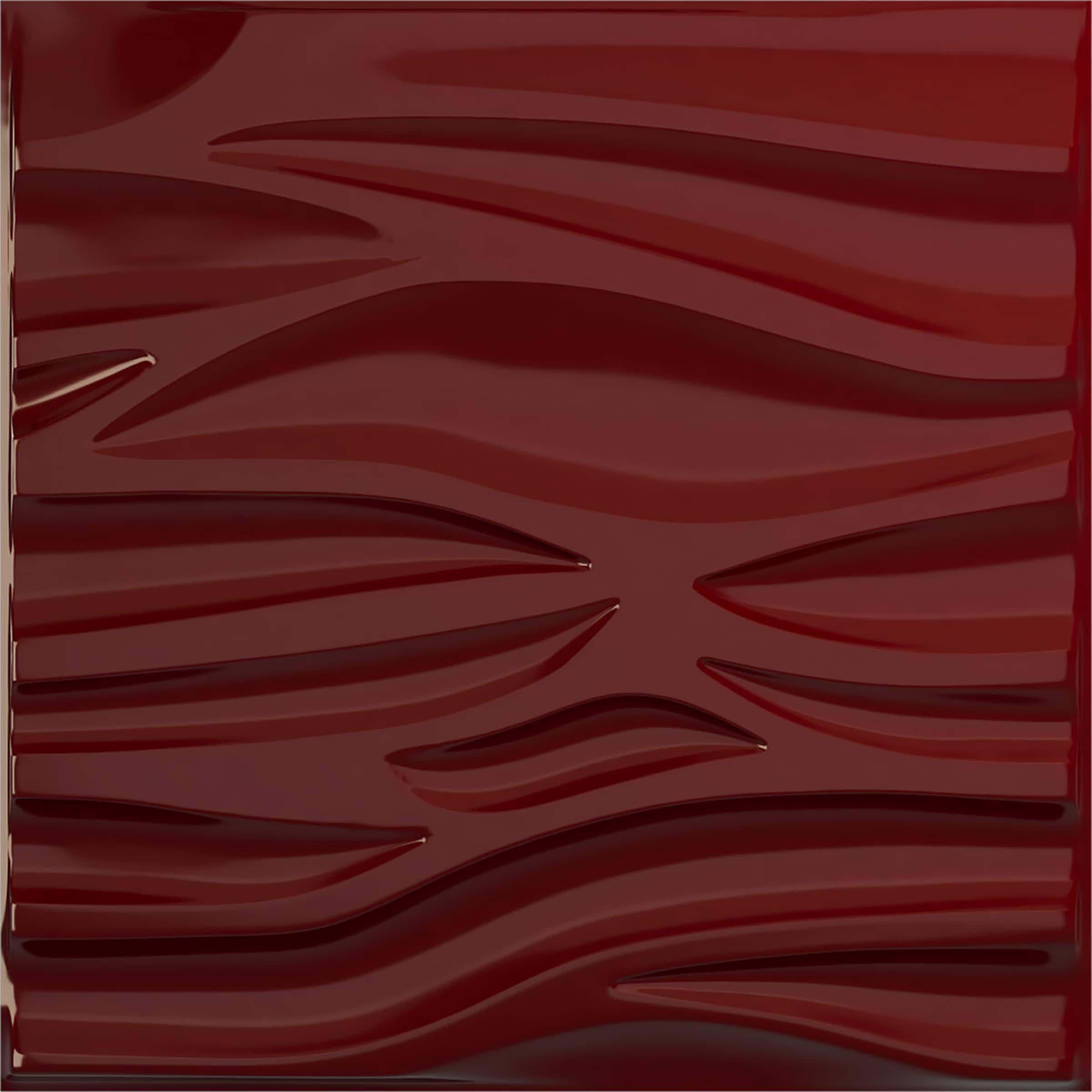 Ekena Millwork WP20X20SRHML-CASE-12 19-5/8-in x 19-5/8-in Embossed Paintable/Stainable Red PVC Wall Panel ( 12 -Pack, Covers