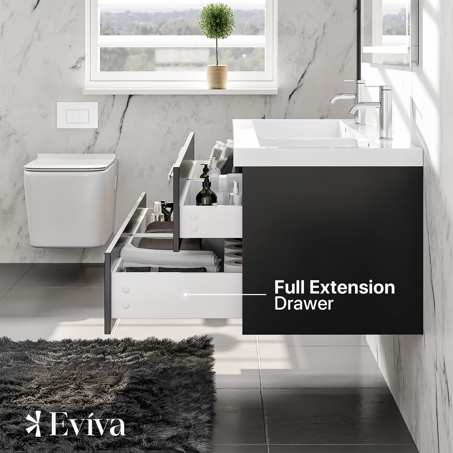 Eviva EVVN144-57BW Bath-Vanity-Combo - View #5