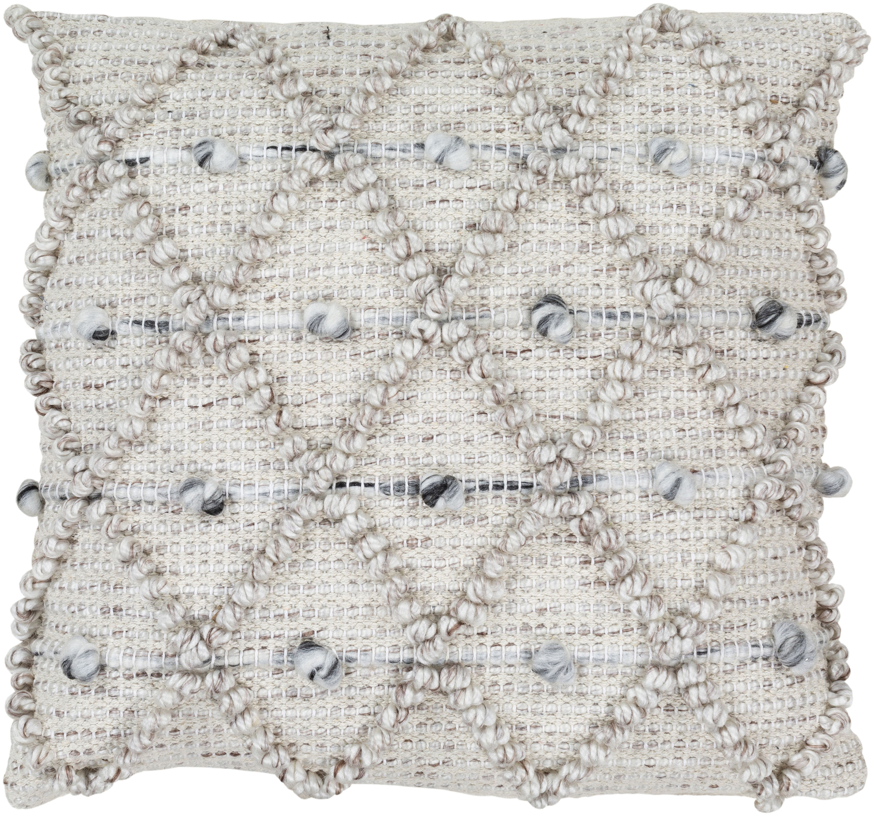 Livabliss ADR001-2020P Anders 20-in x 20-in Light Gray Square Indoor Decorative Pillow