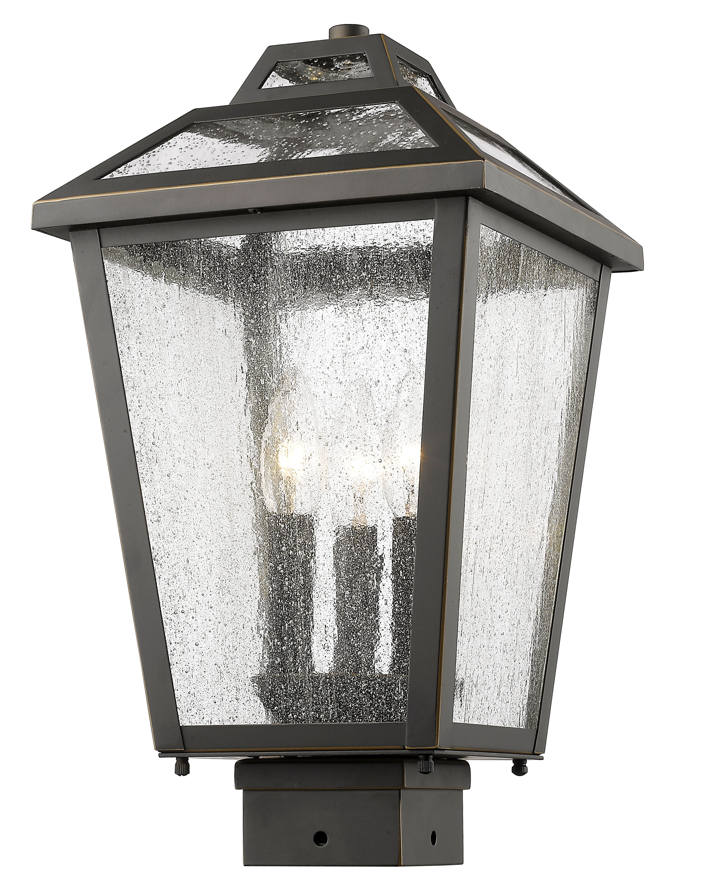 Z-Lite 539PHMS-ORB Bayland 16-in Oil Rubbed Bronze Vintage Outdoor Light Post Lantern