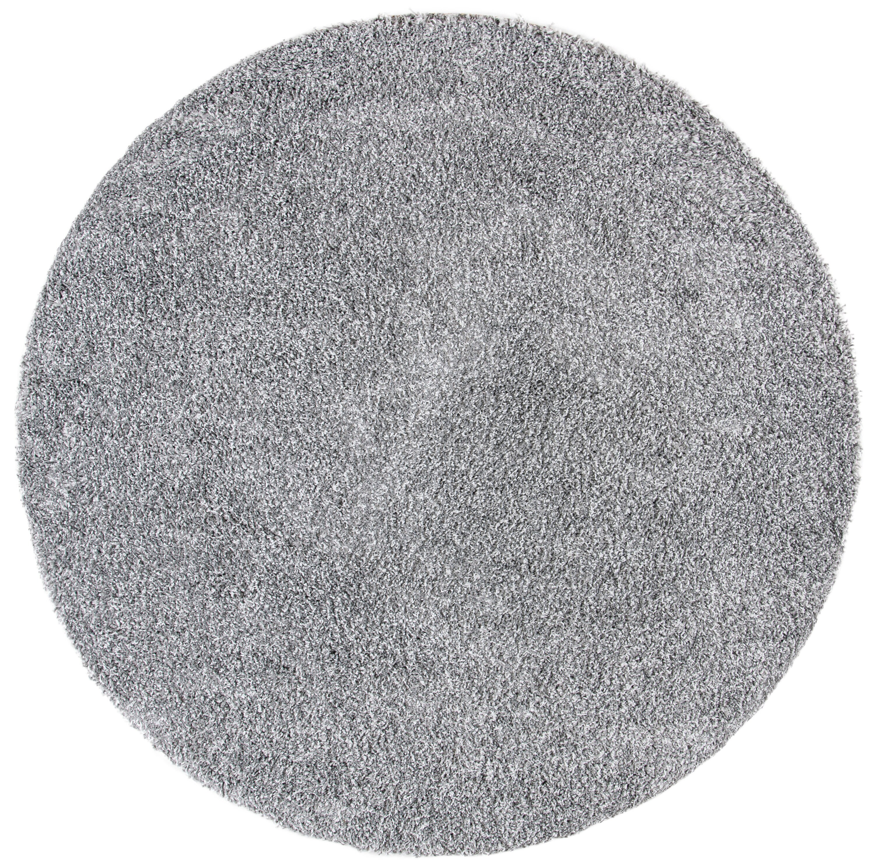 Safavieh EVO520F-7R Evolution Shag 7 x 7 (ft) Loomed Polypropylene Gray Round Indoor Solid Area rug