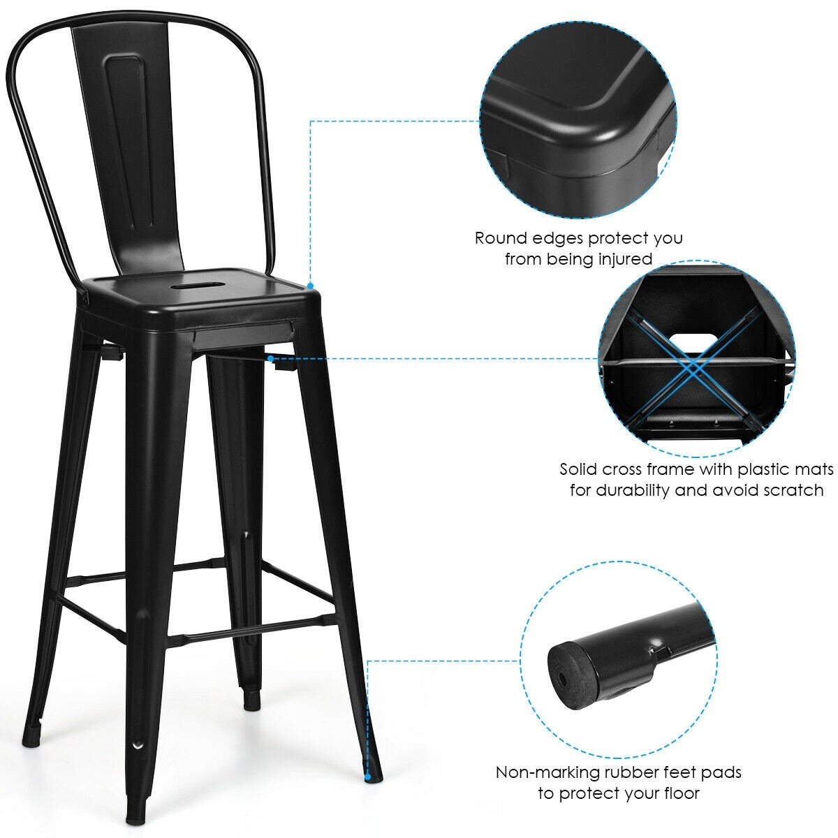 ID66215BK stools - View #2