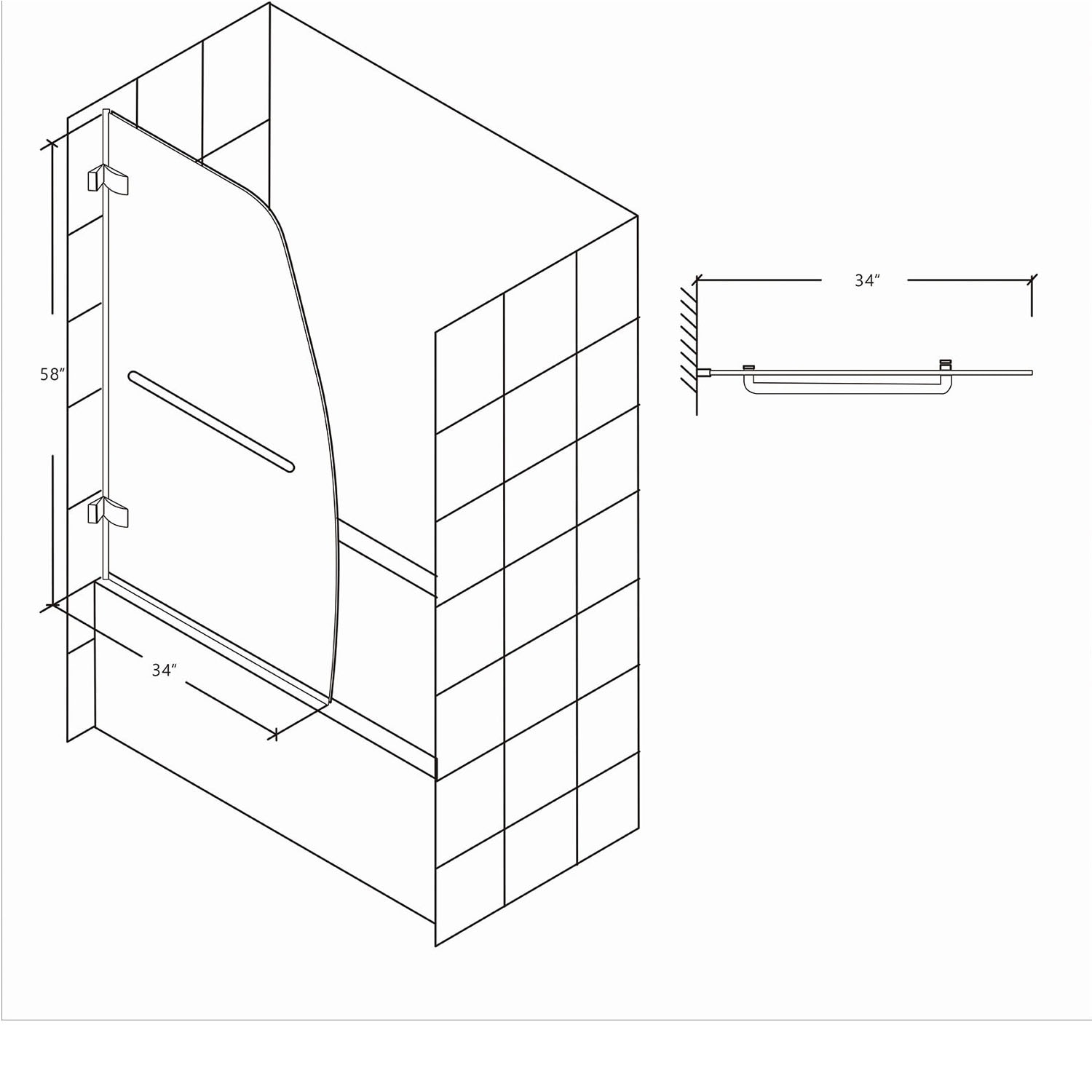 WELLFOR SLL-B020-4872CC Bathtub-Doors - View #2