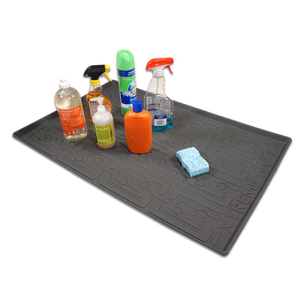 Xtreme Mats Bathroom 19-in x 40-in Grey Cabinet Mat Fits Cabinet Size 40-in  x 19-in in the Shelf Liners department at