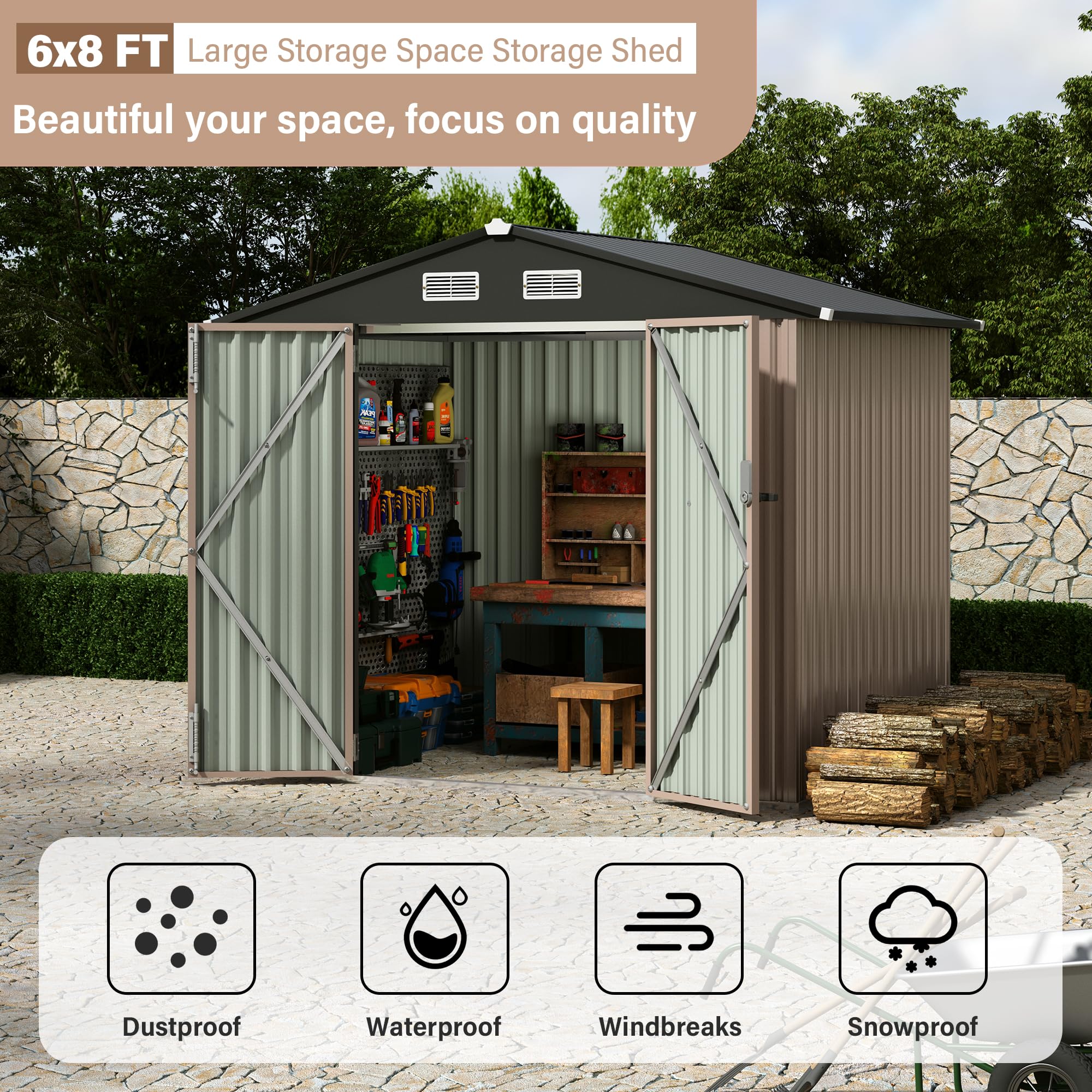 Garvee L141GLZL37DJ Metal-Storage-Buildings-Sheds - View #7