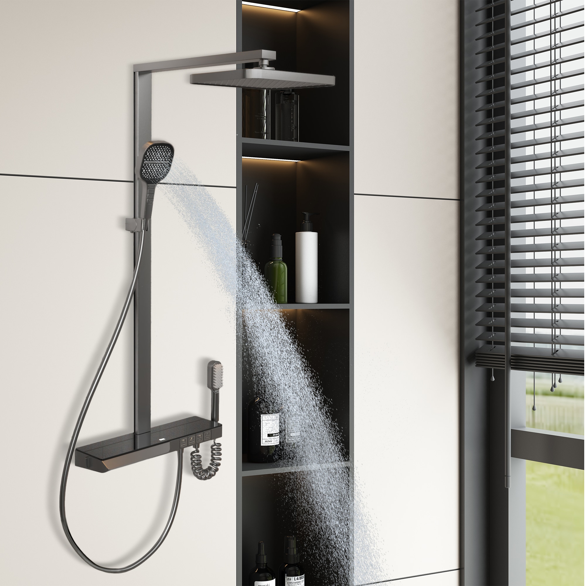 LUCKY ONE MD-MB-6105 Showerhead-Bar-Panels - View #4