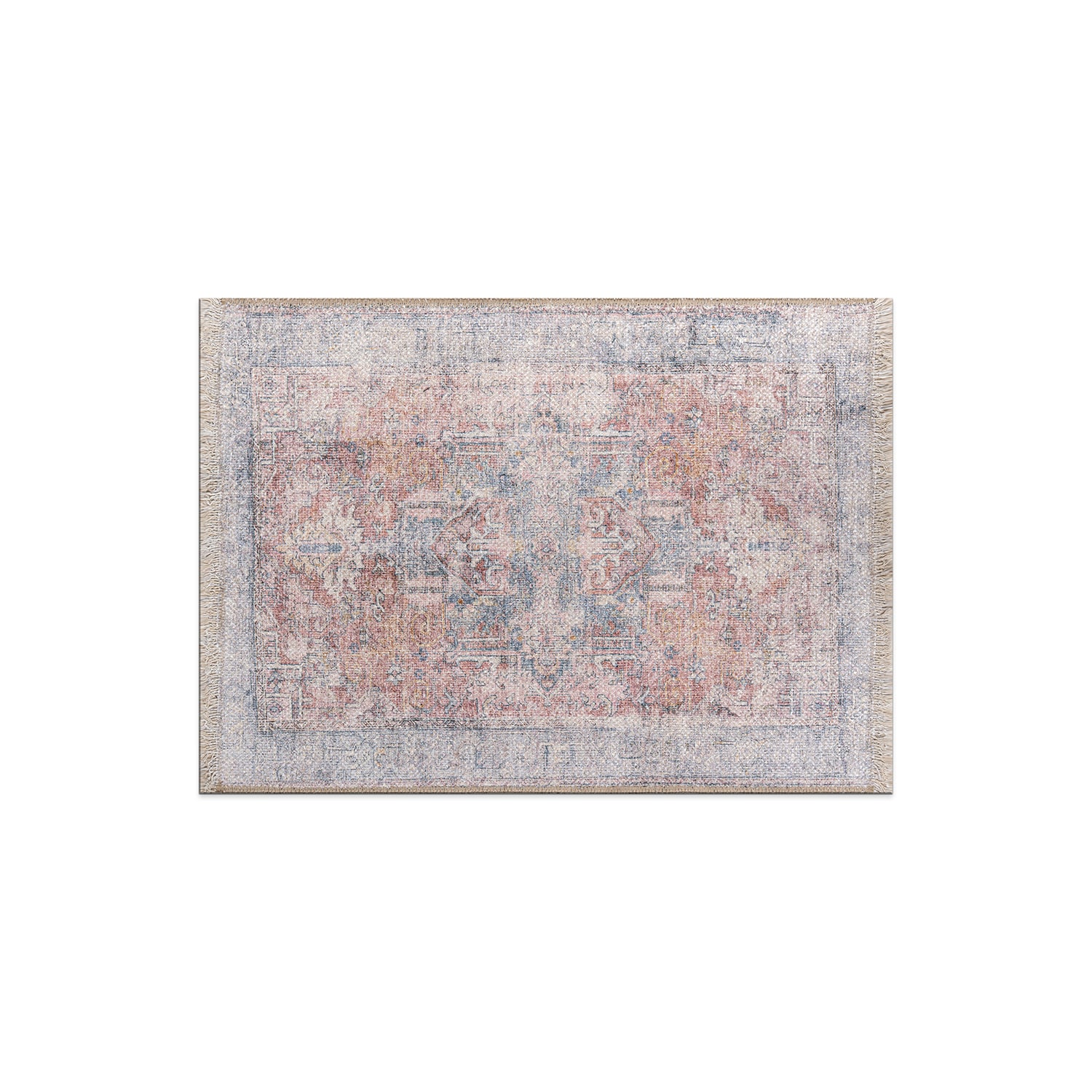 World Rug Gallery 6039RUST2X3 2 x 3 (ft) Loomed Polyester Rust Rectangular Indoor Oriental Machine washable Area rug