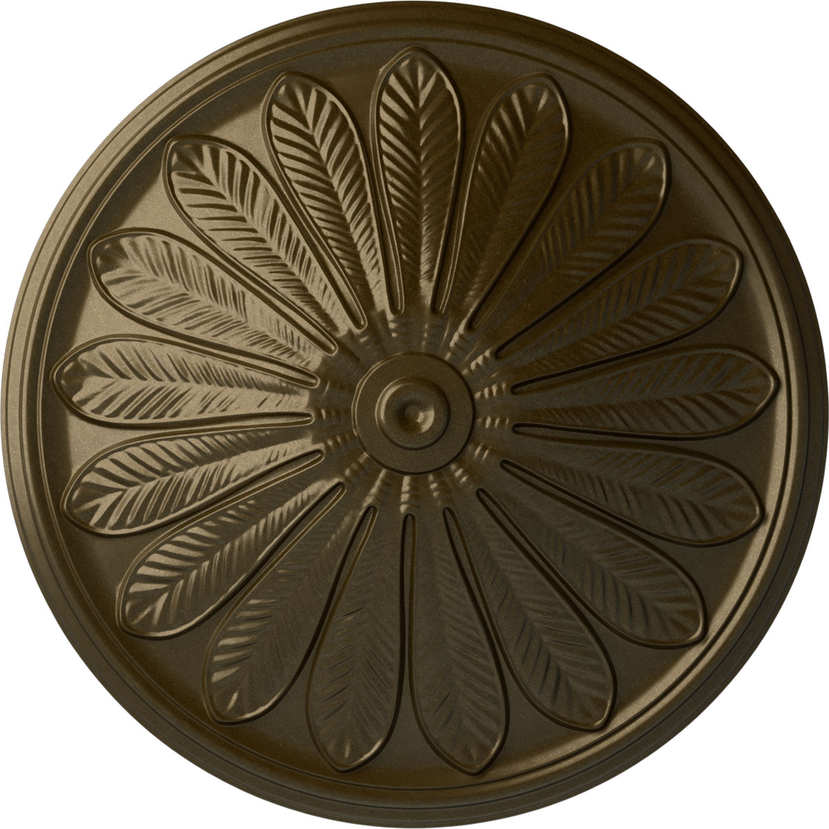 Ekena Millwork CM25BRBRS Brontes 25.5-in W x 25.5-in L Painted Brass Polyurethane Whole Ceiling Medallion