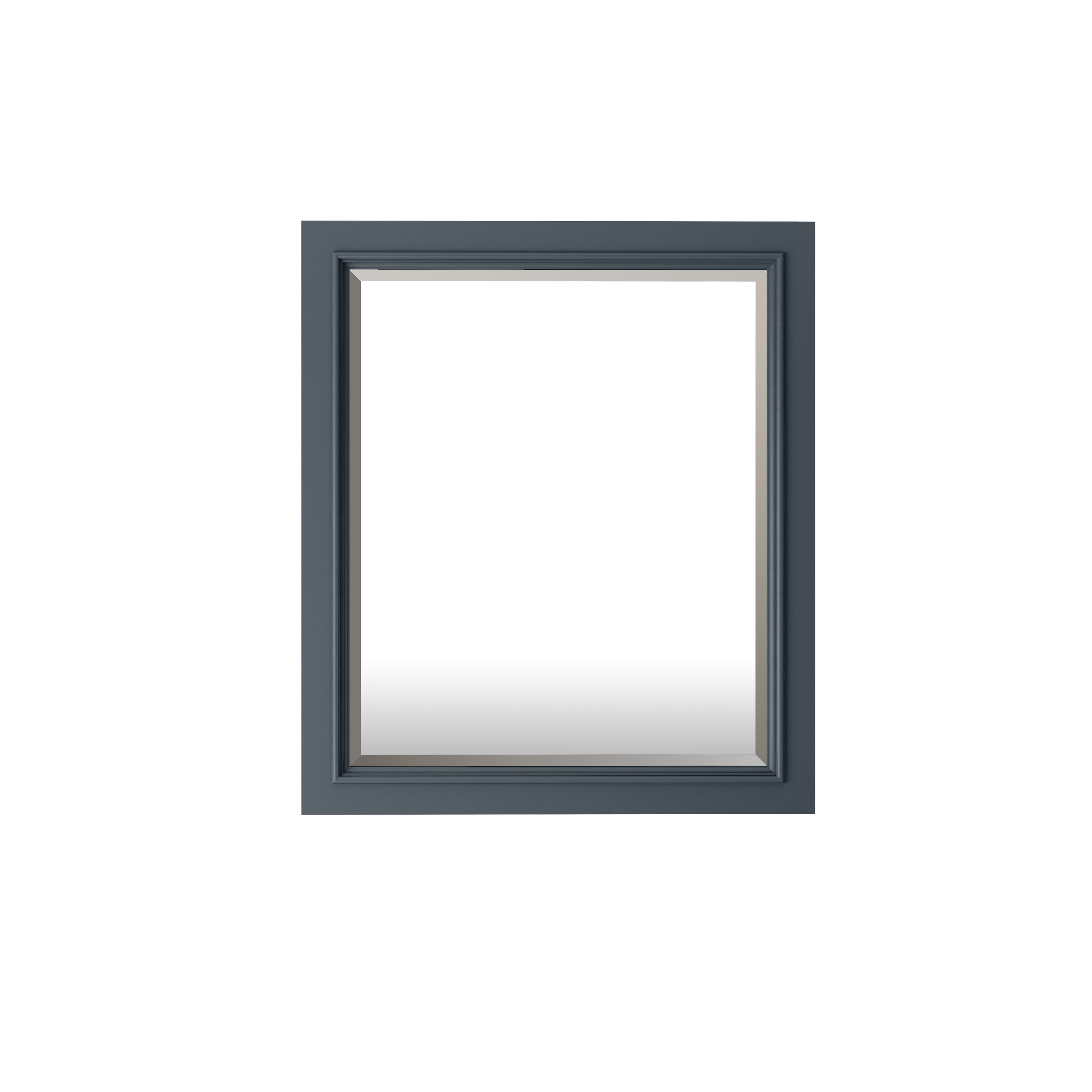 TJAmerican TJ01-28M2630GR Graydon 26-in x 30-in Framed Rectangle Bathroom Vanity Mirror ( Steel Gray )