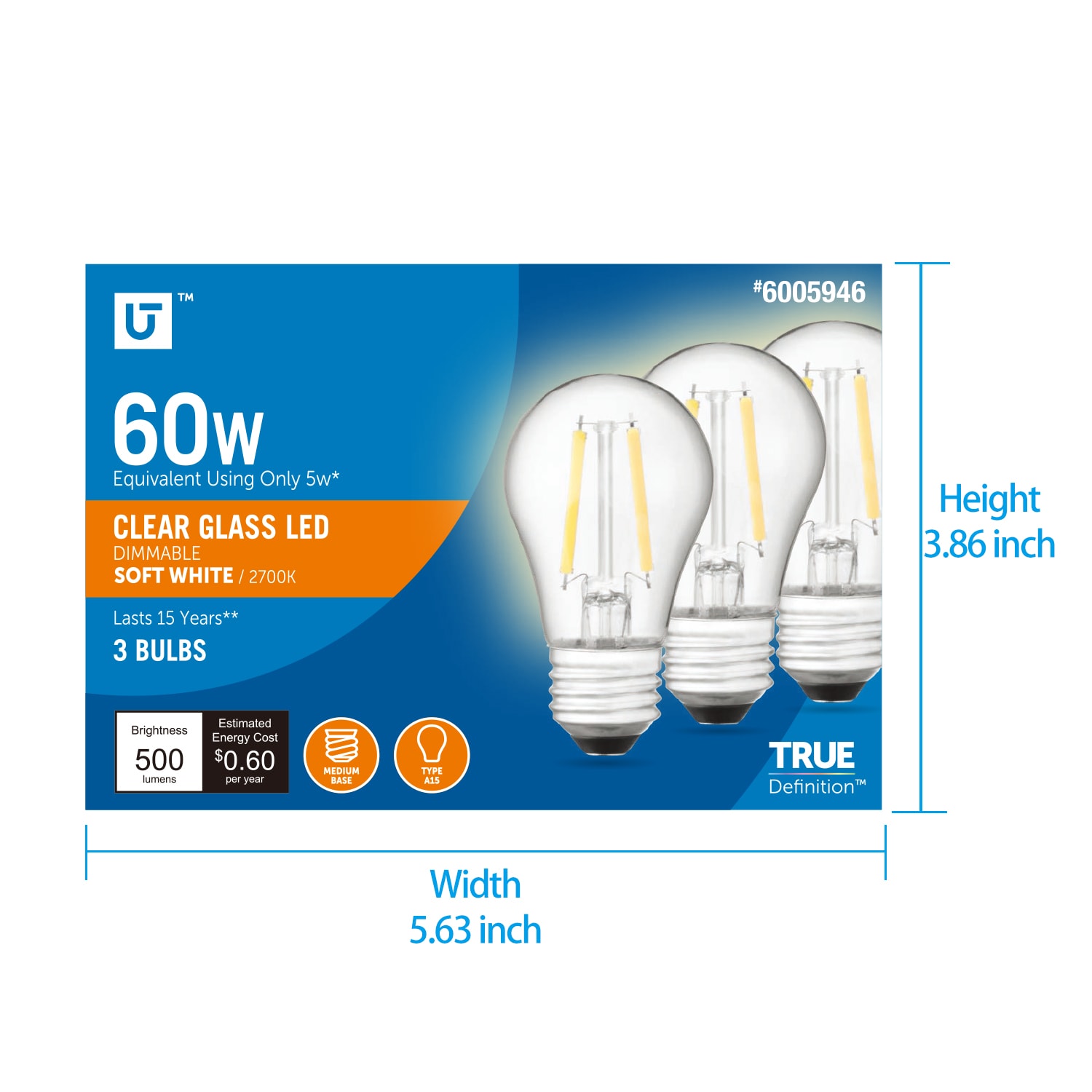 Utilitech 16A08-A15-C-5W-27 Led-Lights - View #4