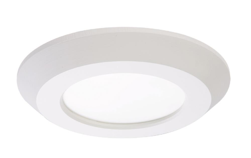 Halo White 4 In 750 Lumen Soft Round Dimmable Led Recessed Downlight The Downlights Department At Com - 4 Inch Low Profile Recessed Led Ceiling Lights
