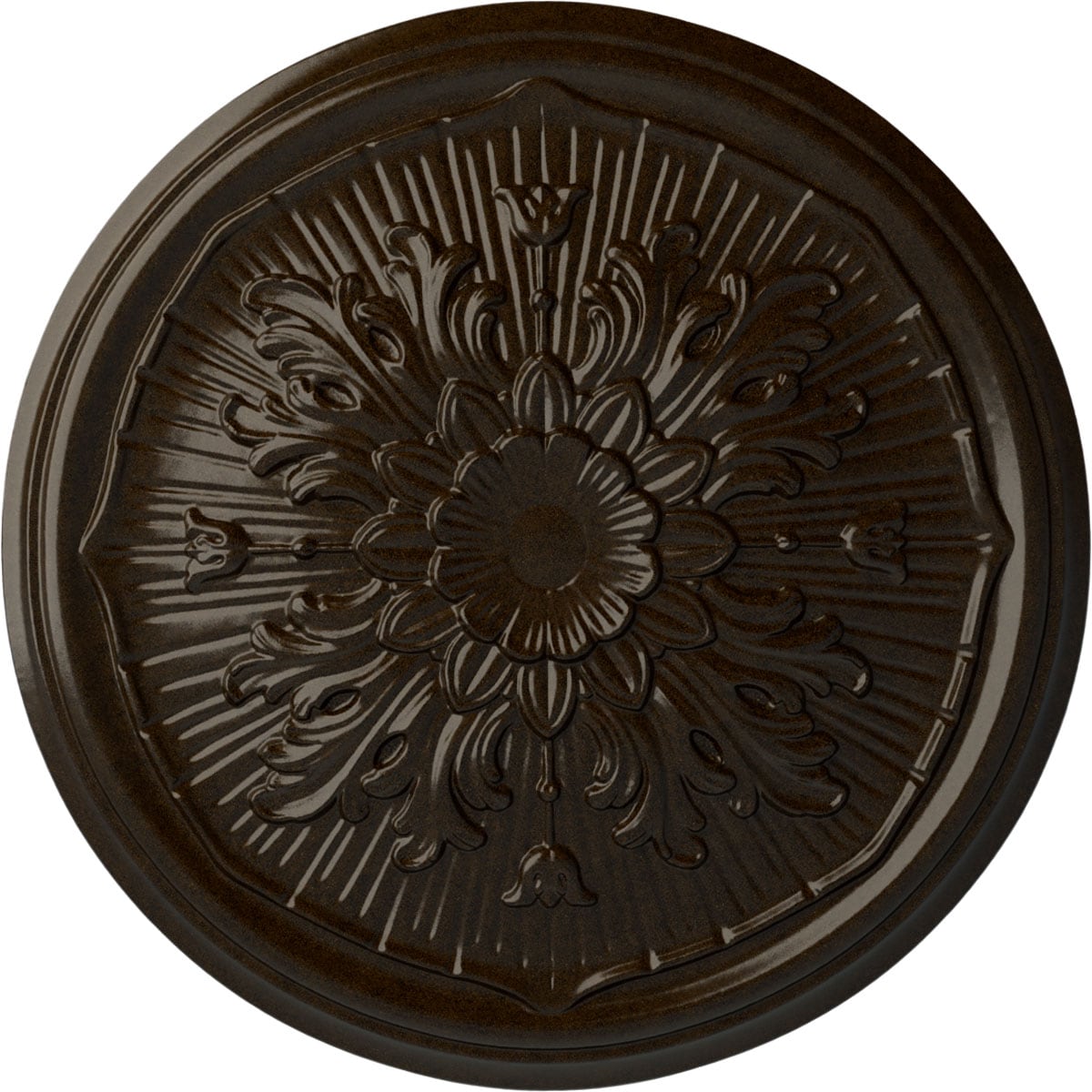 Ekena Millwork CM16LUBZS Luton 15.75-in W x 15.75-in L Painted Bronze Polyurethane Whole Ceiling Medallion