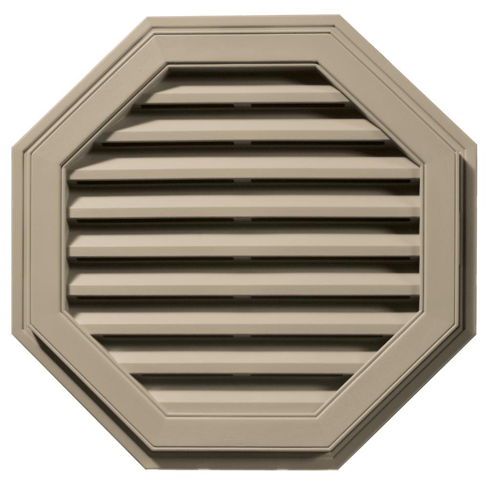 Builders Edge 120012727085 27-in x 27-in Clay Octagon Vinyl Gable Louver Vent