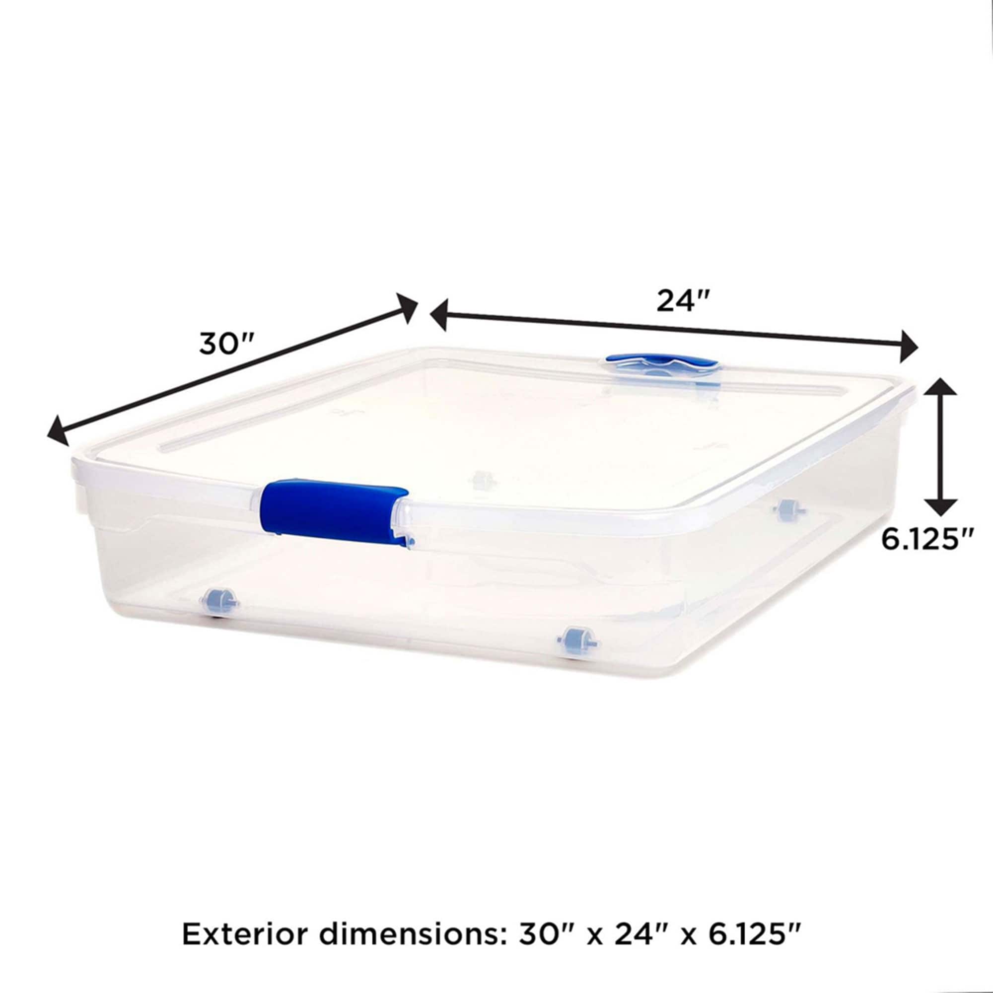 Homz Products 2-Pack Medium 14-Gallons (56-Quart) Clear Tote with Latching  Lid in the Plastic Storage Containers department at