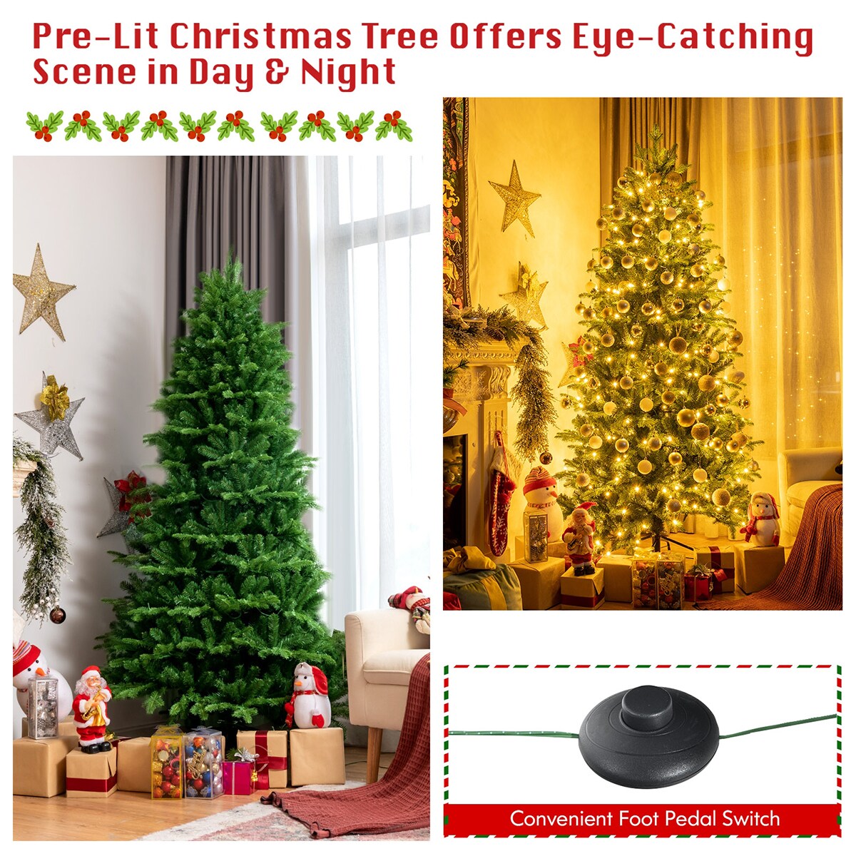 WELLFOR CM-HJY-23492US Artificial-Christmas-Trees - View #4