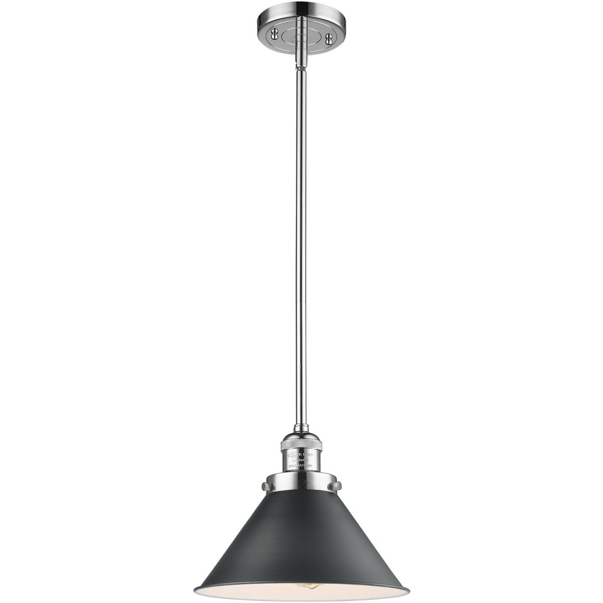 Innovations Lighting 2382510 201S-PC-M10-BK Franklin Restoration Briarcliff Mini Pendant