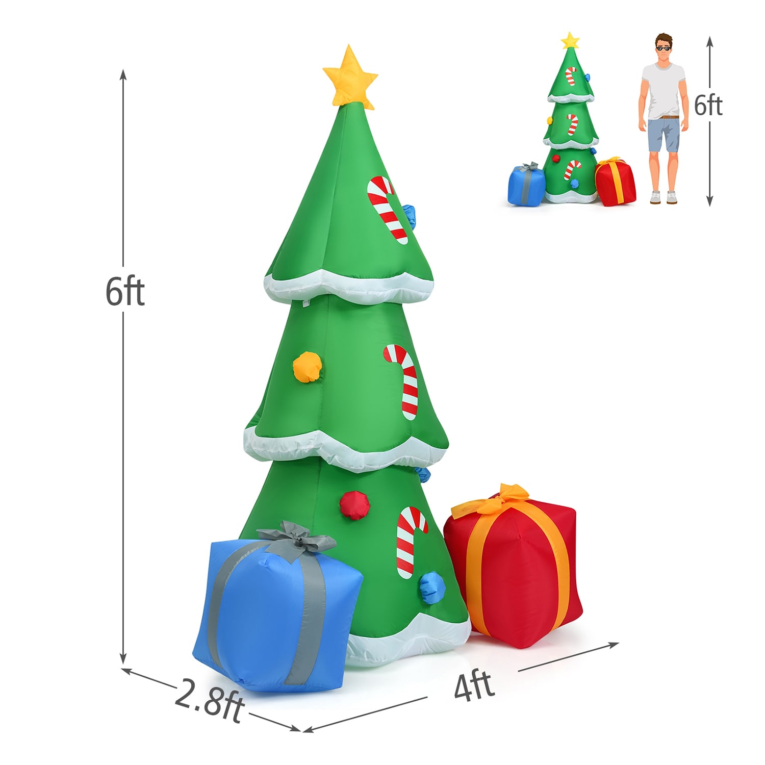 WELLFOR HYZ22862US Christmas-Inflatables - View #2