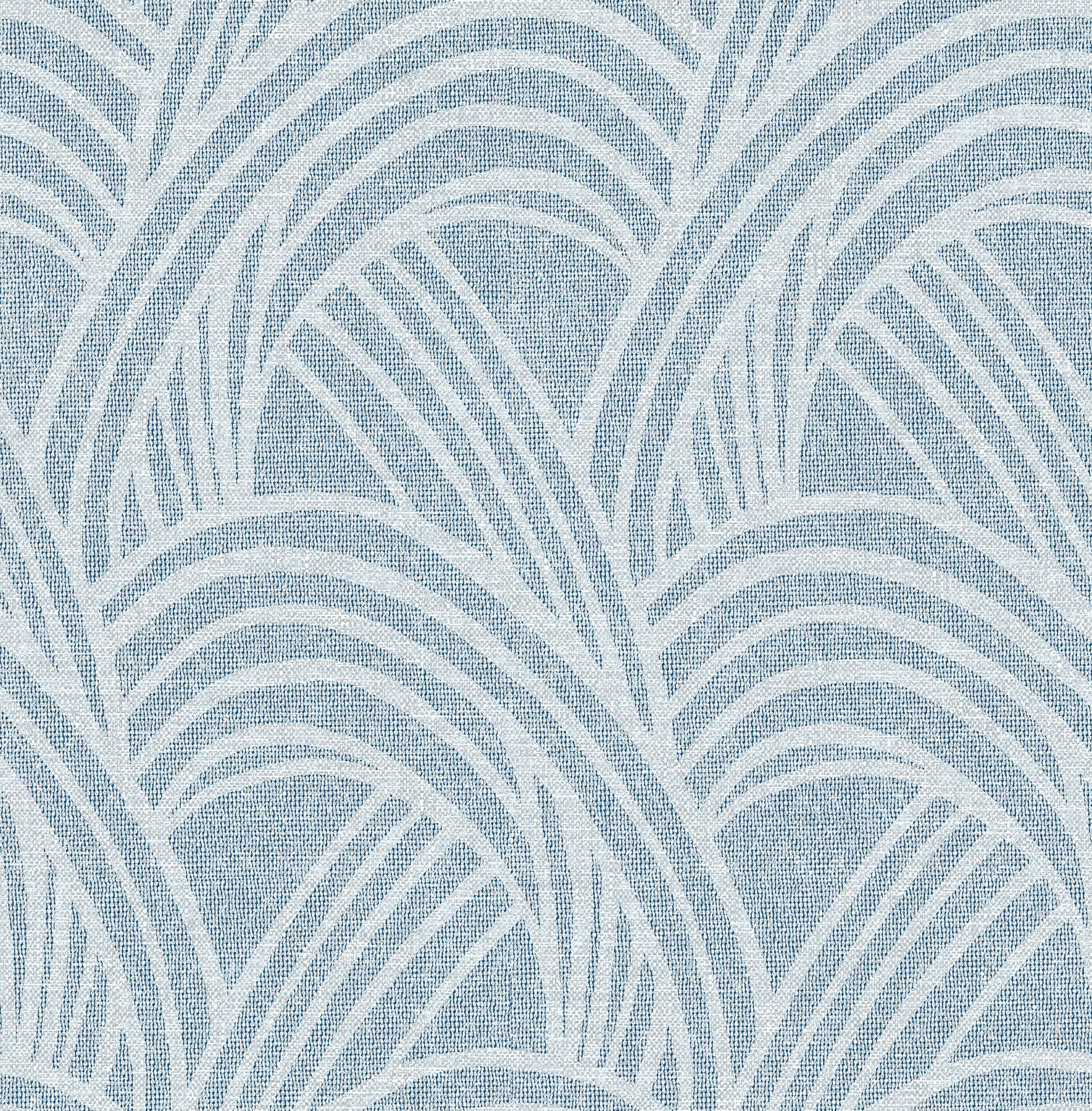 Scott Living 2975-26217 56.4-Sq. Feet Blue Non-woven Geometric Unpasted Wallpaper