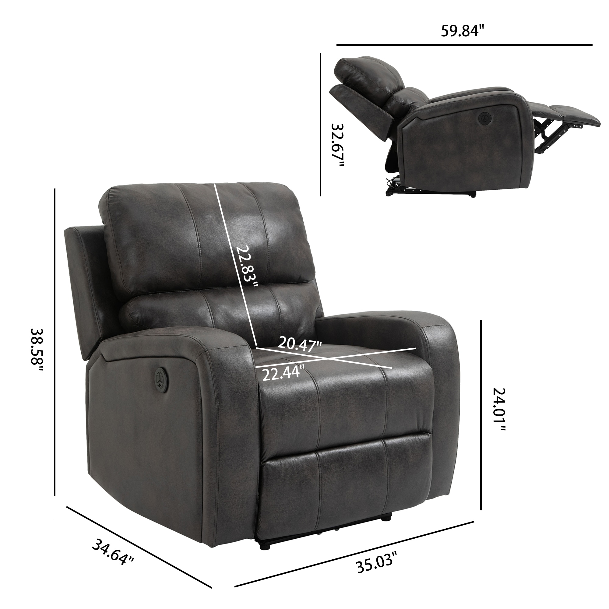 CASAINC WF-ER002-BL recliners - View #7