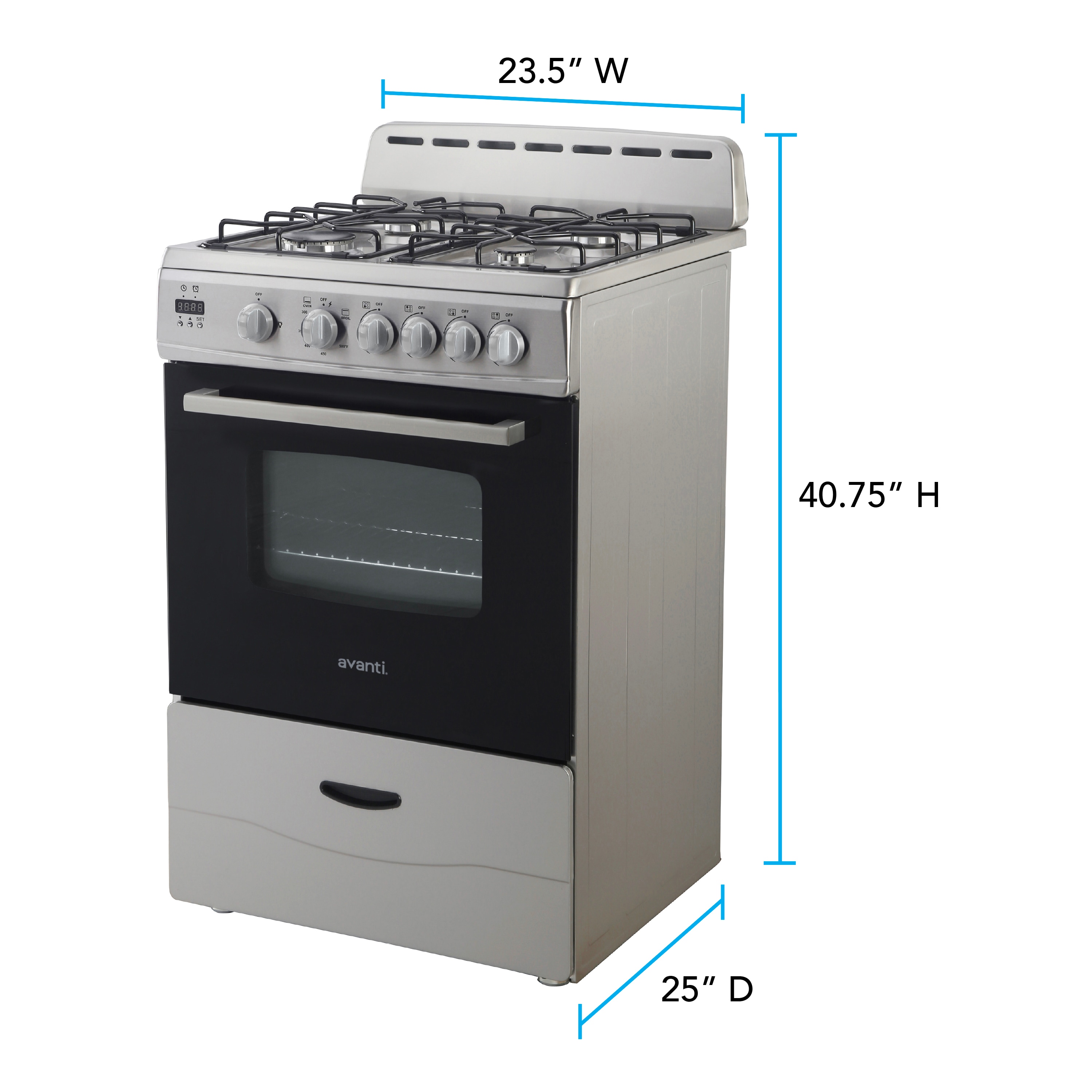 Avanti GR2416CSS Freestanding-Gas-Ranges - View #4