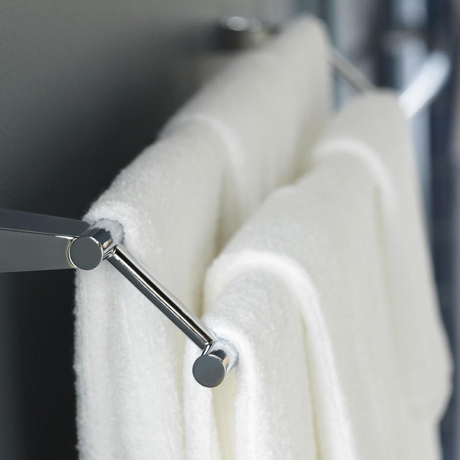 Gatco Bleu 24-in Chrome Wall Mount Double Towel Bar In The Towel Bars ...