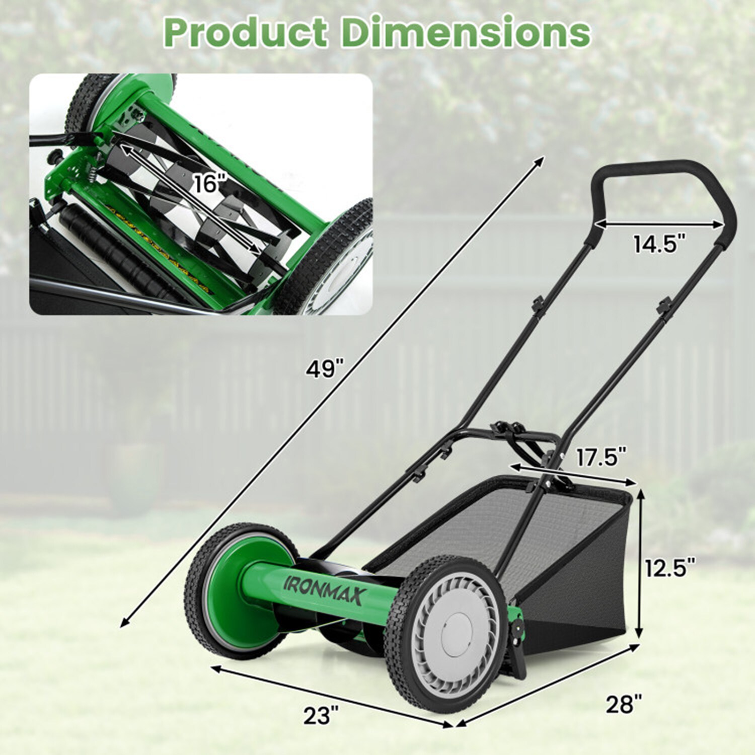 Mondawe MO-GT314GN3P Push-Mower-Reel - View #5