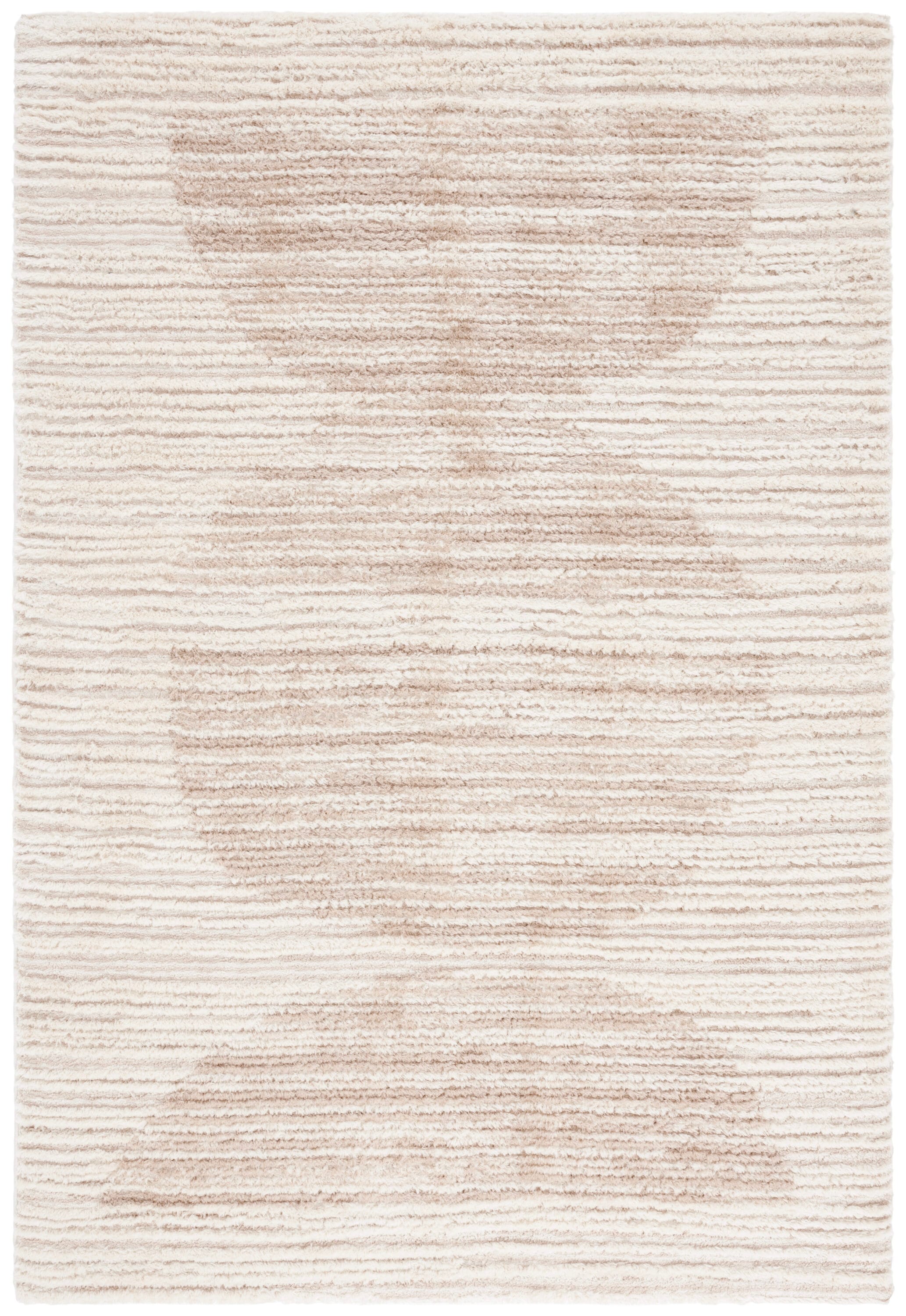 Safavieh STE911B-8 8 x 10 (ft) Loomed Polyester Ivory/Beige Rectangular Indoor Distressed/Overdyed Mid-Century Modern Area rug