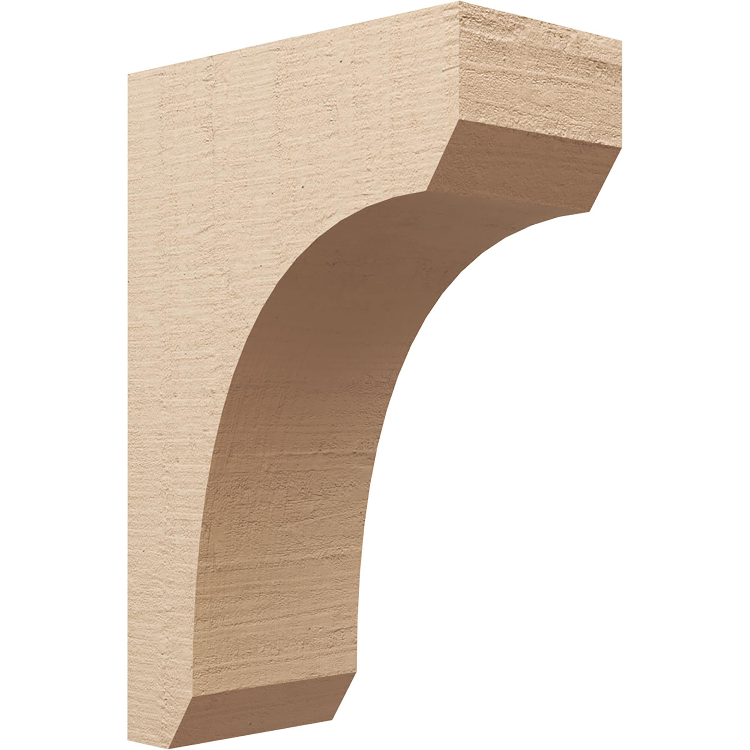 Ekena Millwork CORU12X24X36LGYRCPR 12-in x 24-in x 36-in Rough Cedar Woodgrain TimberThane Primed Urethane Paintable/Stainable Corbel