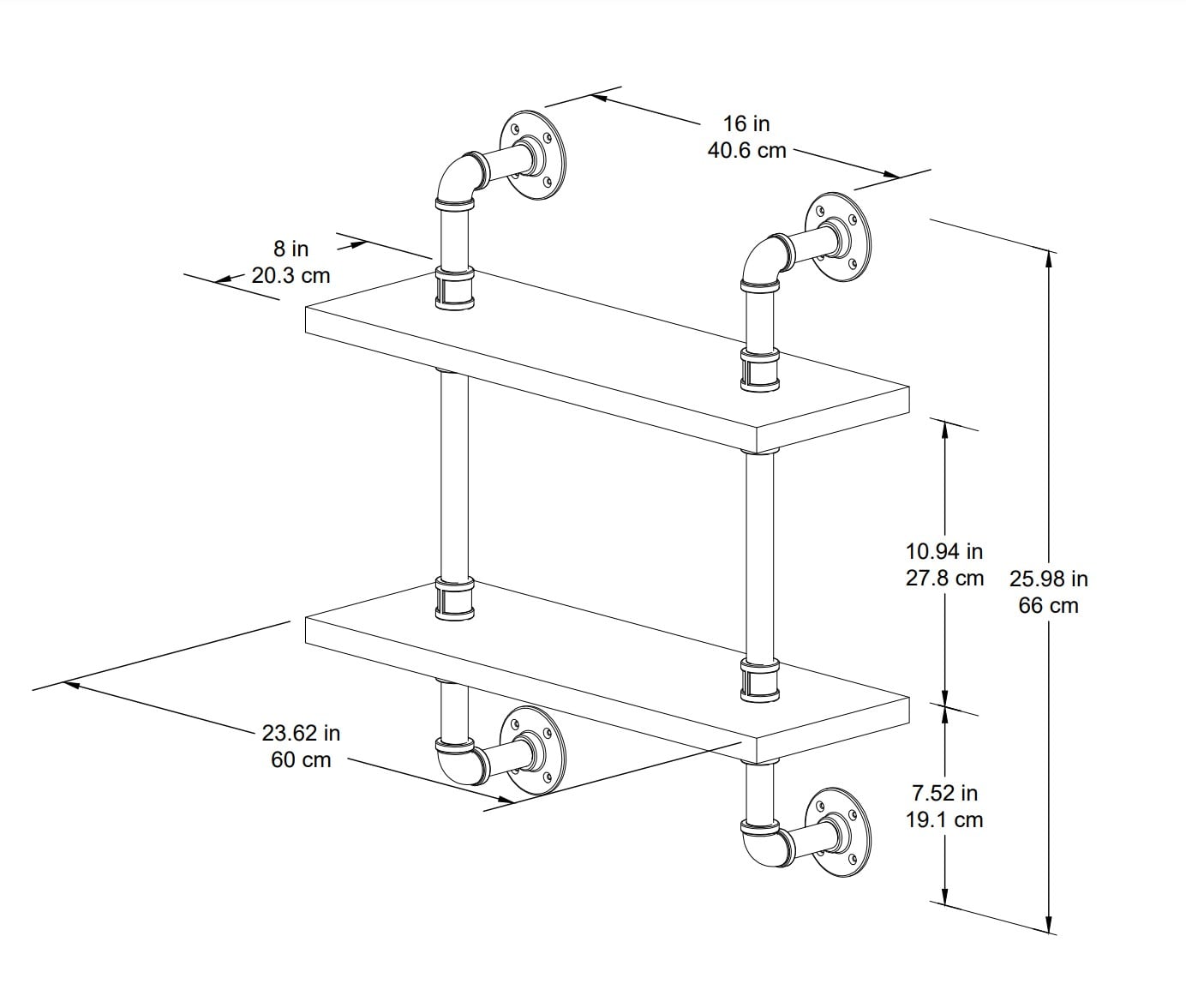 allen + roth WSLPWS Wall-Mounted-Shelving - View #9